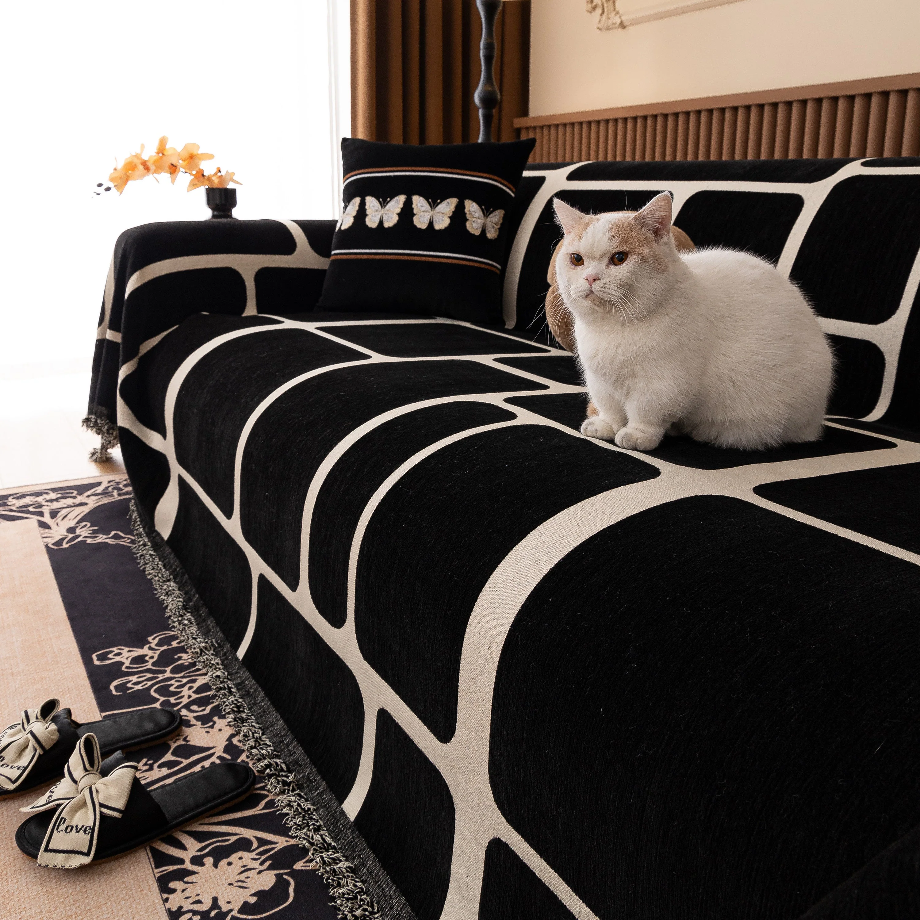 Modern Geometric Sofa Cover Decorative Couch Throw Blanket Furniture Protector - Image 13
