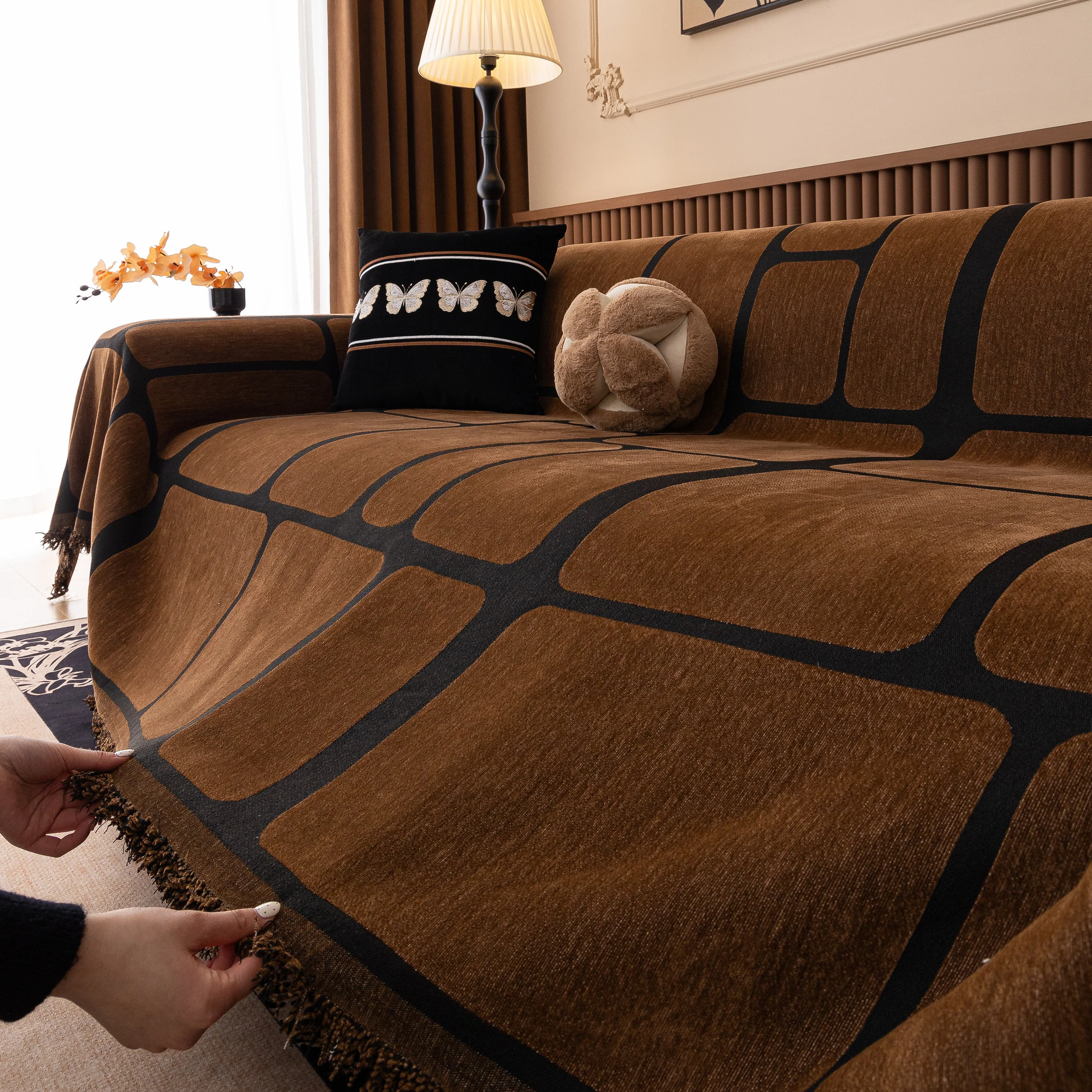Modern Geometric Sofa Cover Decorative Couch Throw Blanket Furniture Protector - Image 131