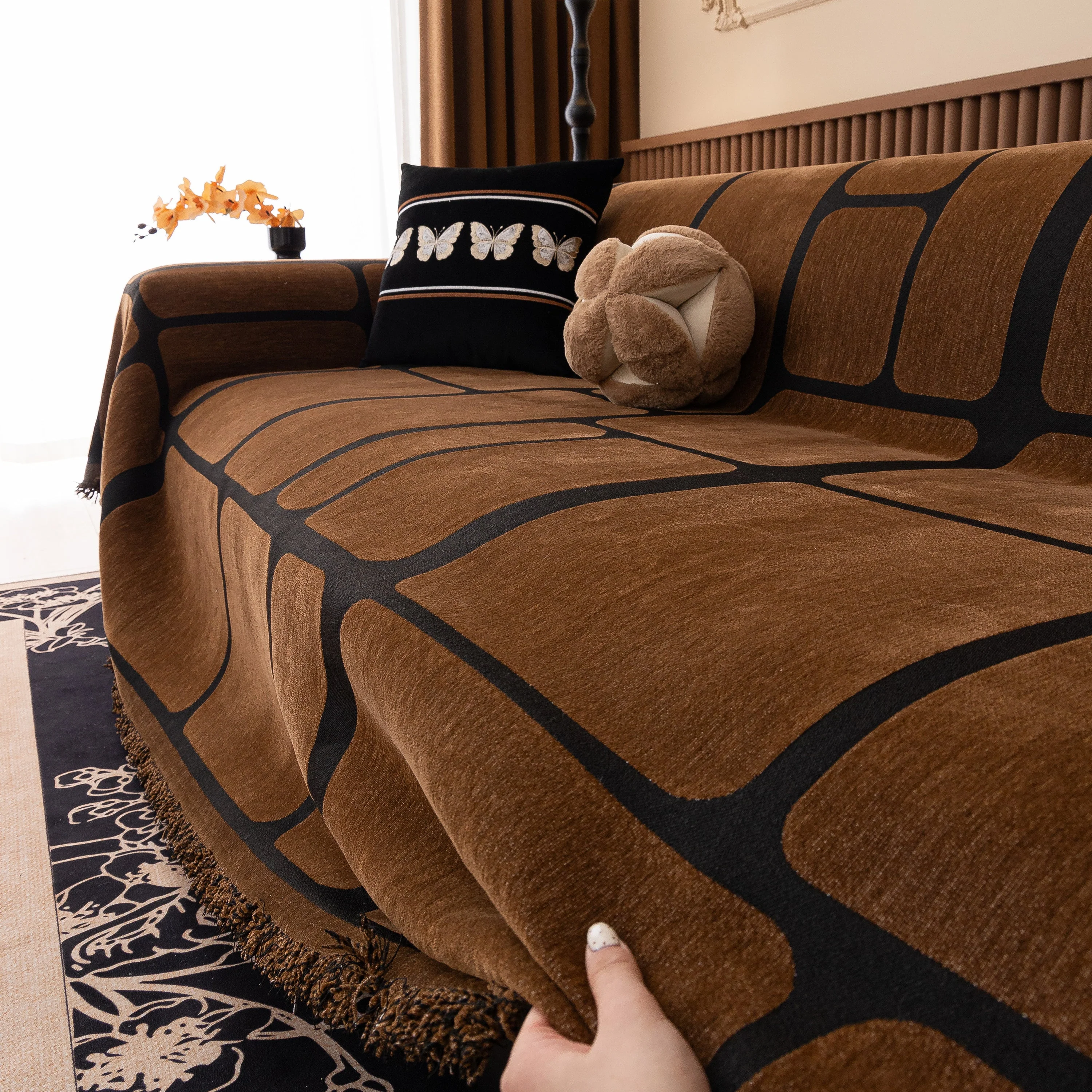 Modern Geometric Sofa Cover Decorative Couch Throw Blanket Furniture Protector - Image 132