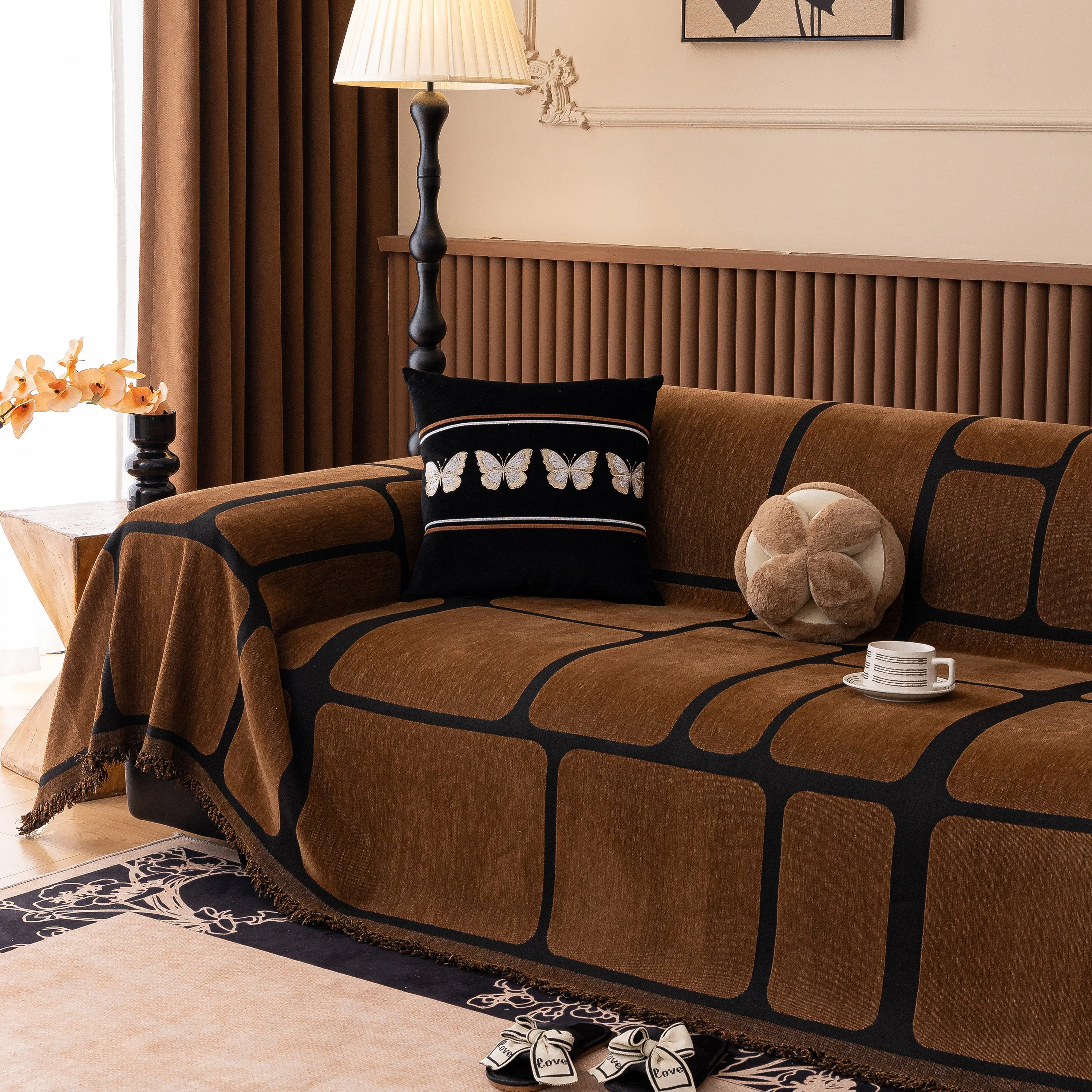Modern Geometric Sofa Cover Decorative Couch Throw Blanket Furniture Protector - Image 136