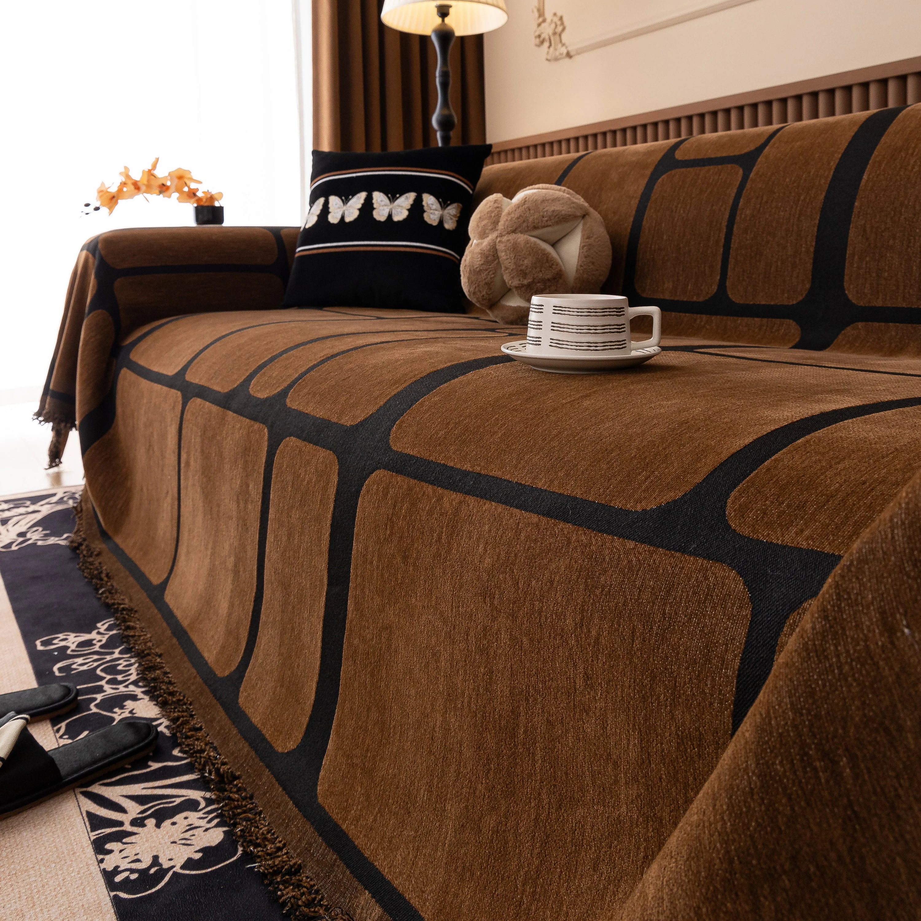 Modern Geometric Sofa Cover Decorative Couch Throw Blanket Furniture Protector - Image 137