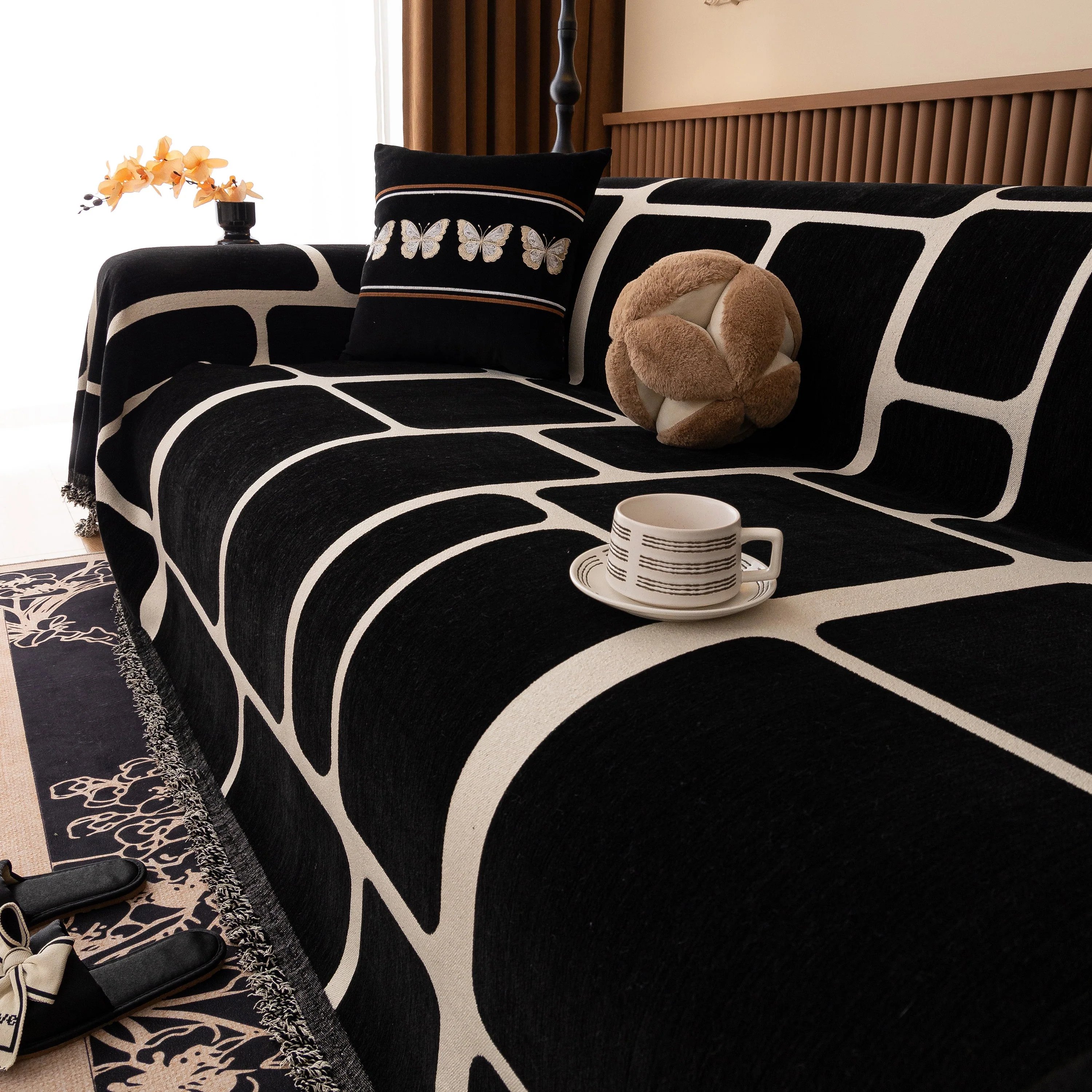 Modern Geometric Sofa Cover Decorative Couch Throw Blanket Furniture Protector - Image 14