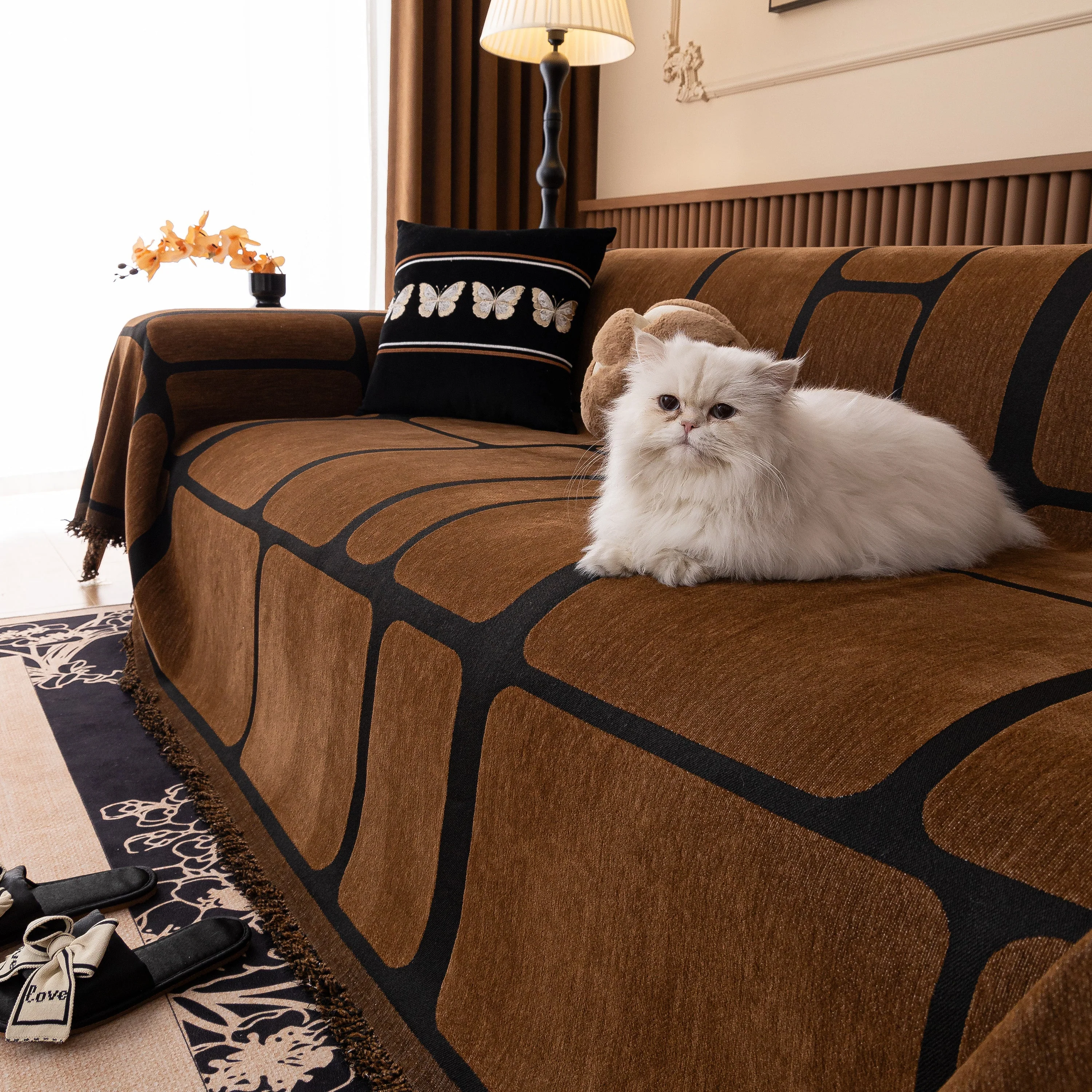 Modern Geometric Sofa Cover Decorative Couch Throw Blanket Furniture Protector - Image 140