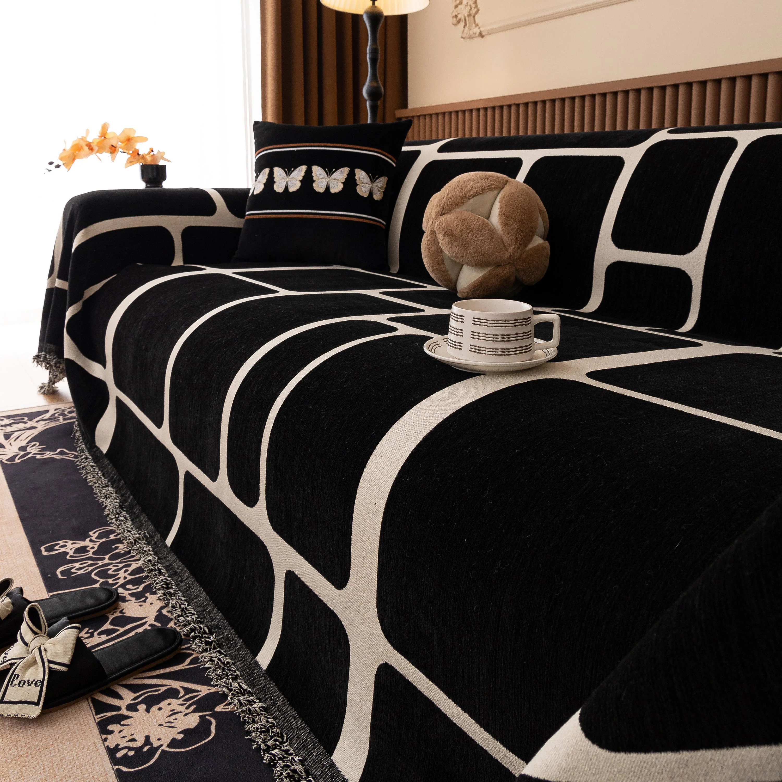 Modern Geometric Sofa Cover Decorative Couch Throw Blanket Furniture Protector - Image 18