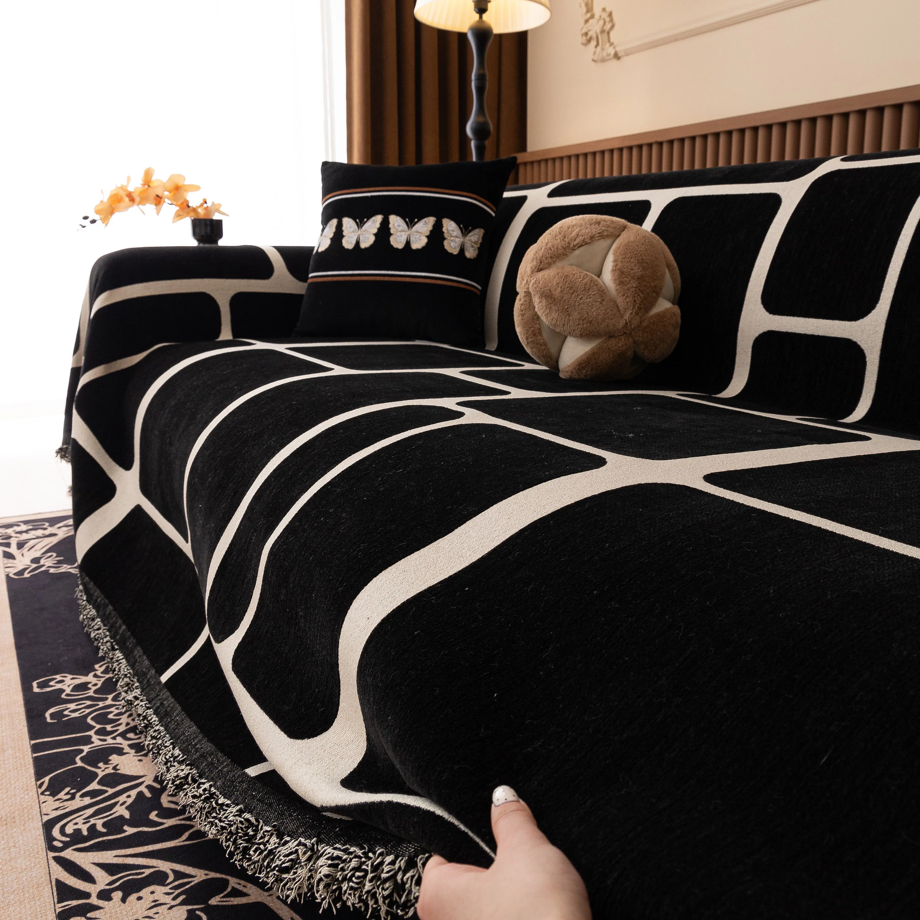Modern Geometric Sofa Cover Decorative Couch Throw Blanket Furniture Protector - Image 20