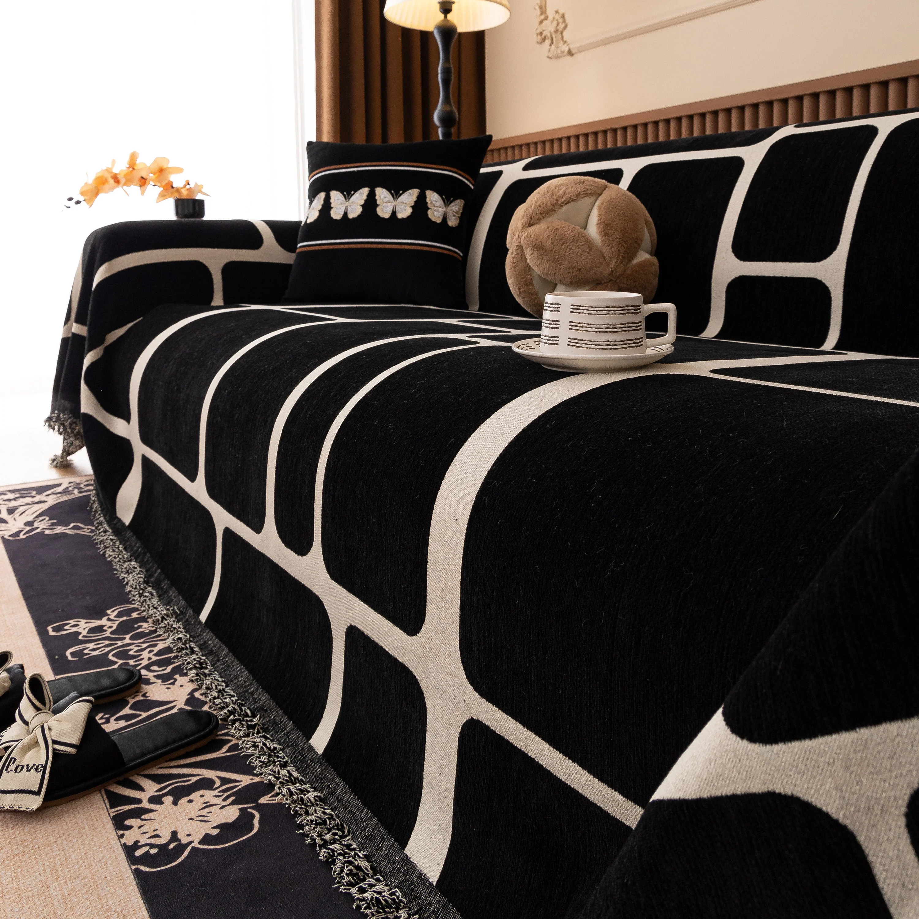 Modern Geometric Sofa Cover Decorative Couch Throw Blanket Furniture Protector - Image 21