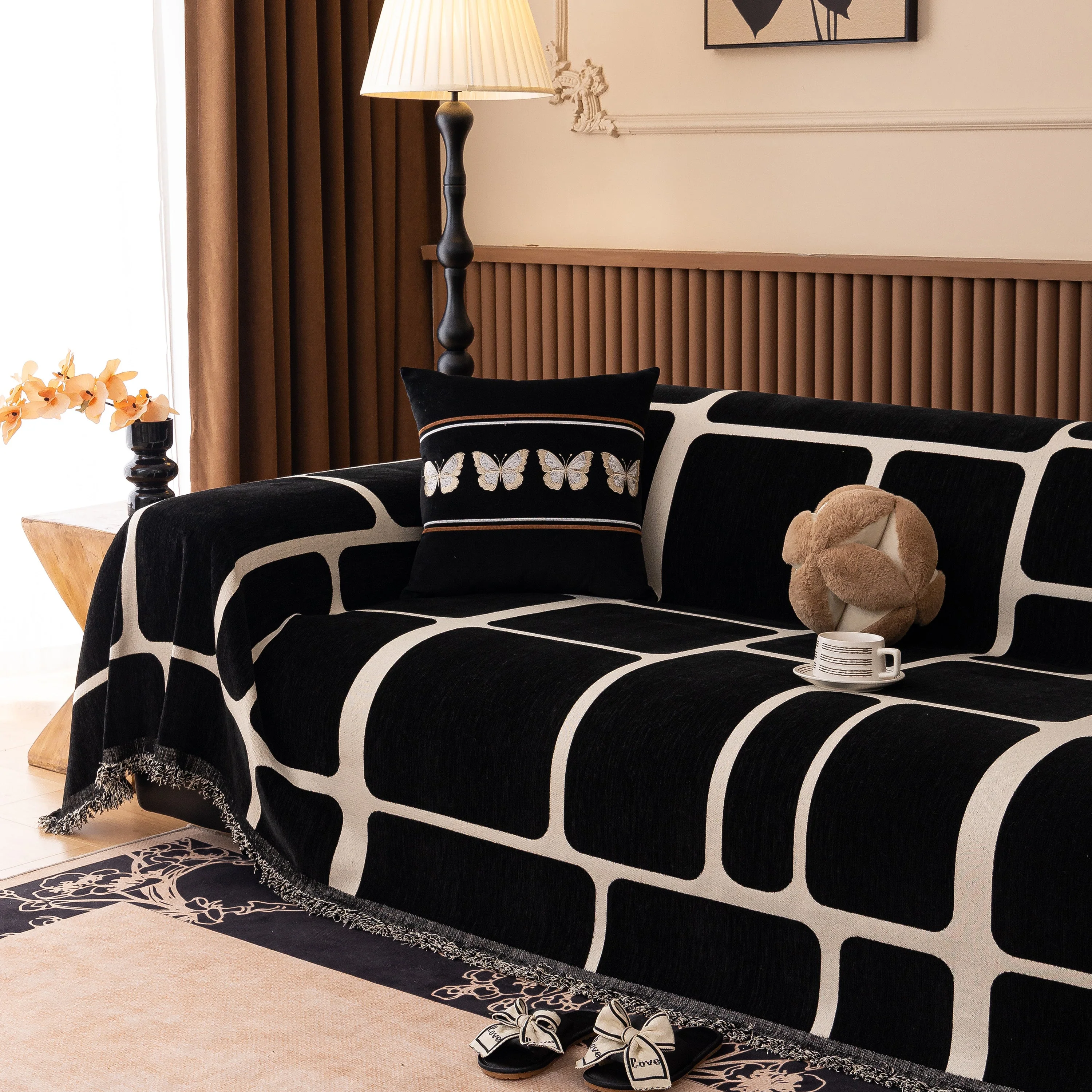 Modern Geometric Sofa Cover Decorative Couch Throw Blanket Furniture Protector - Image 22
