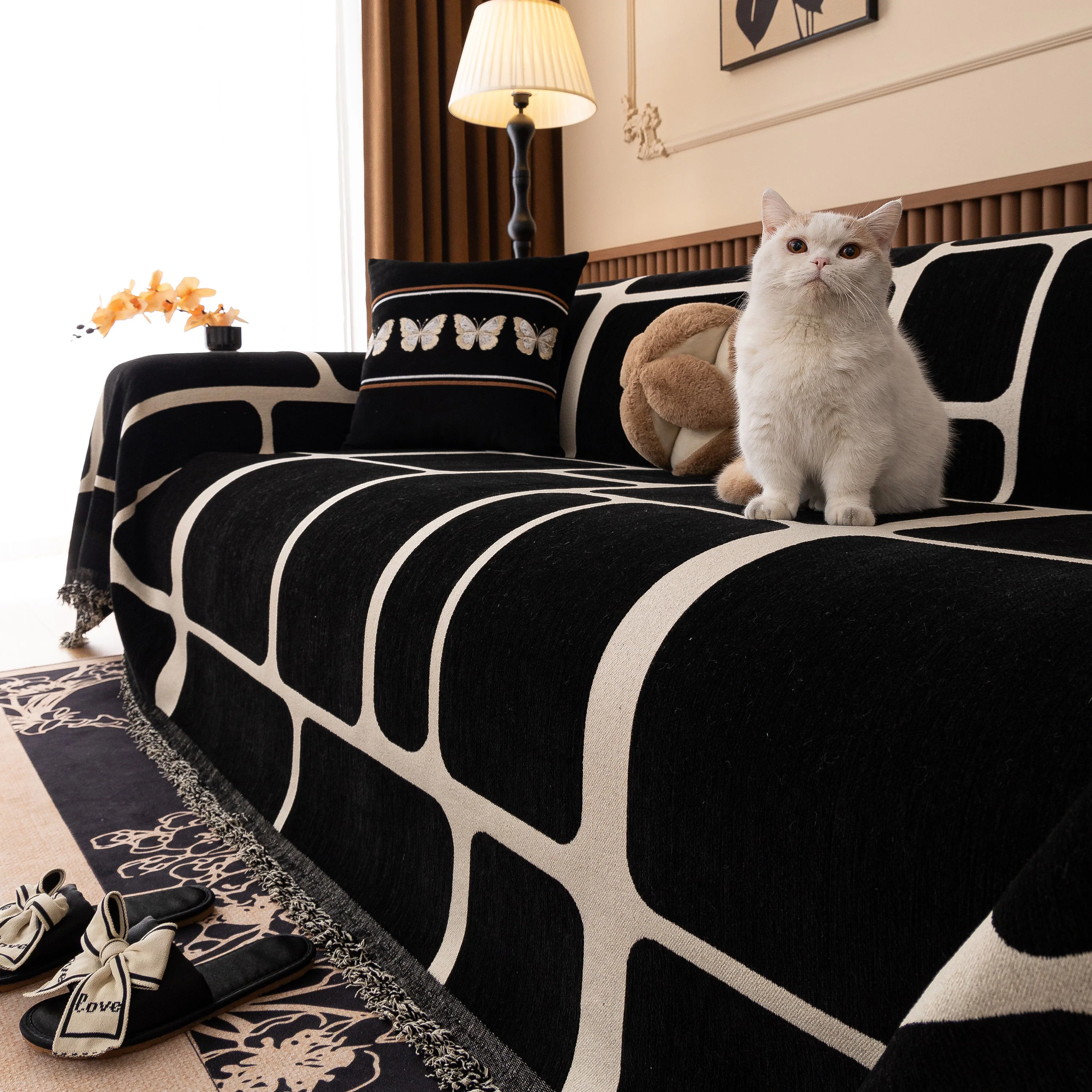 Modern Geometric Sofa Cover Decorative Couch Throw Blanket Furniture Protector - Image 23