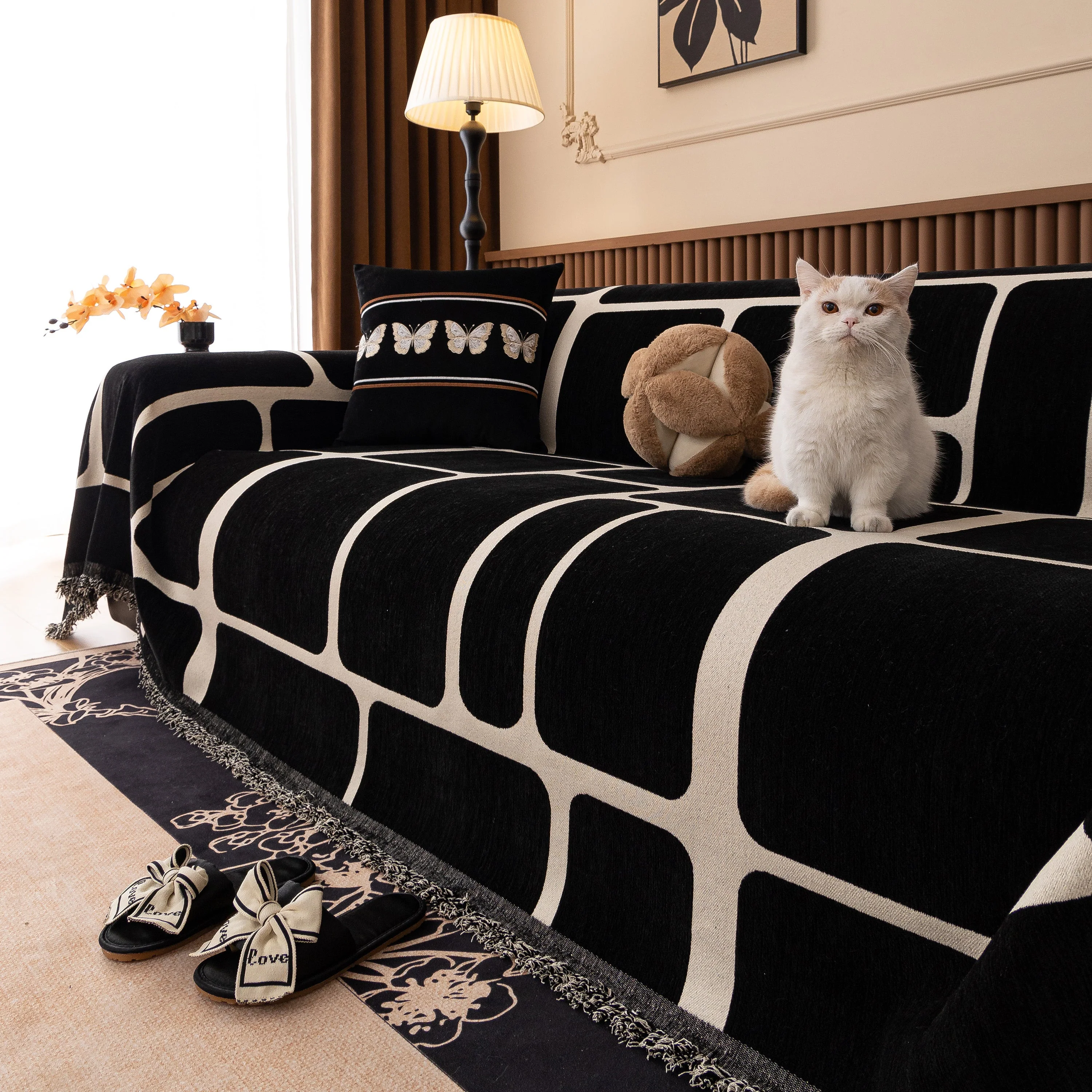 Modern Geometric Sofa Cover Decorative Couch Throw Blanket Furniture Protector - Image 24