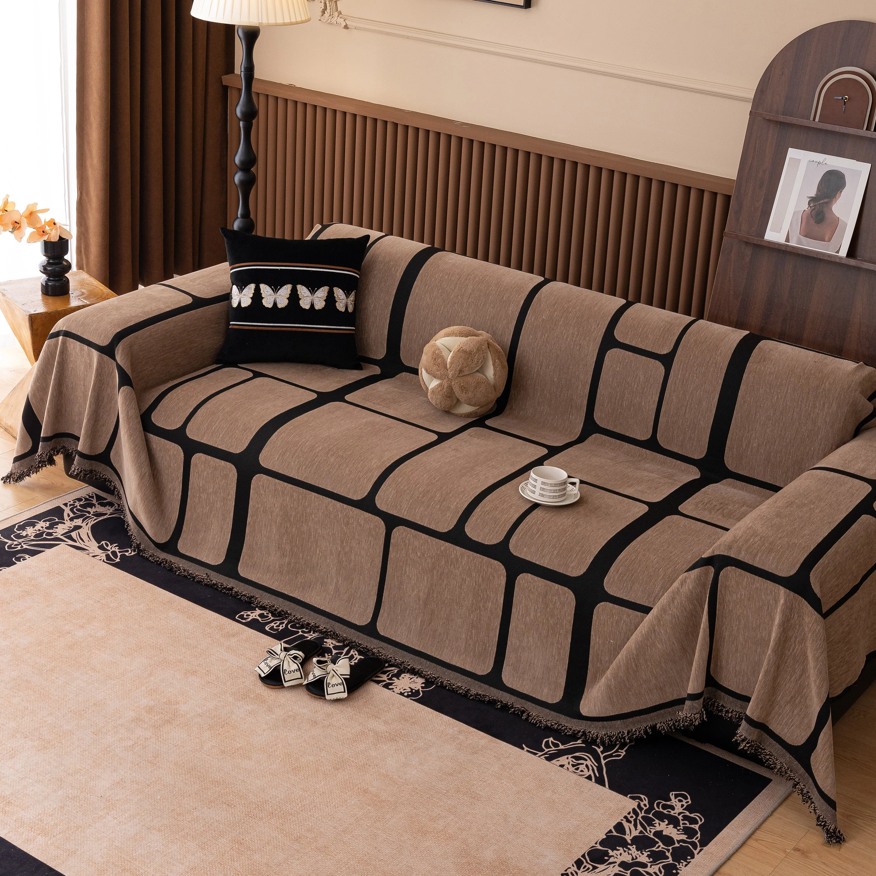 Modern Geometric Sofa Cover Decorative Couch Throw Blanket Furniture Protector - Image 32