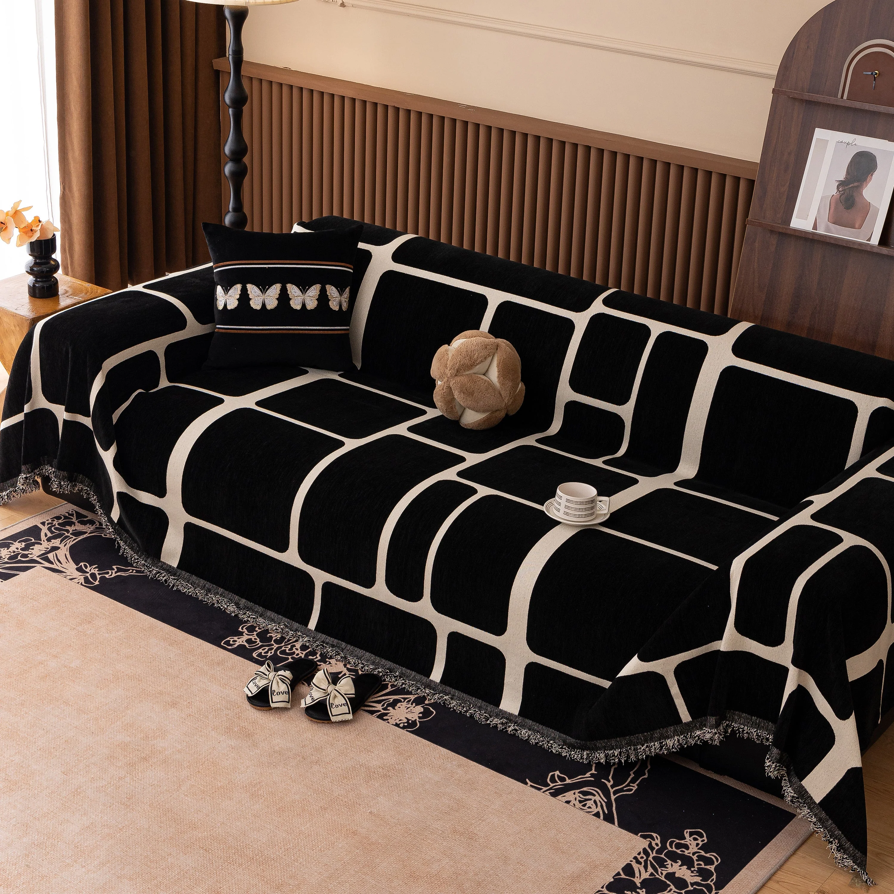 Modern Geometric Sofa Cover Decorative Couch Throw Blanket Furniture Protector - Image 4