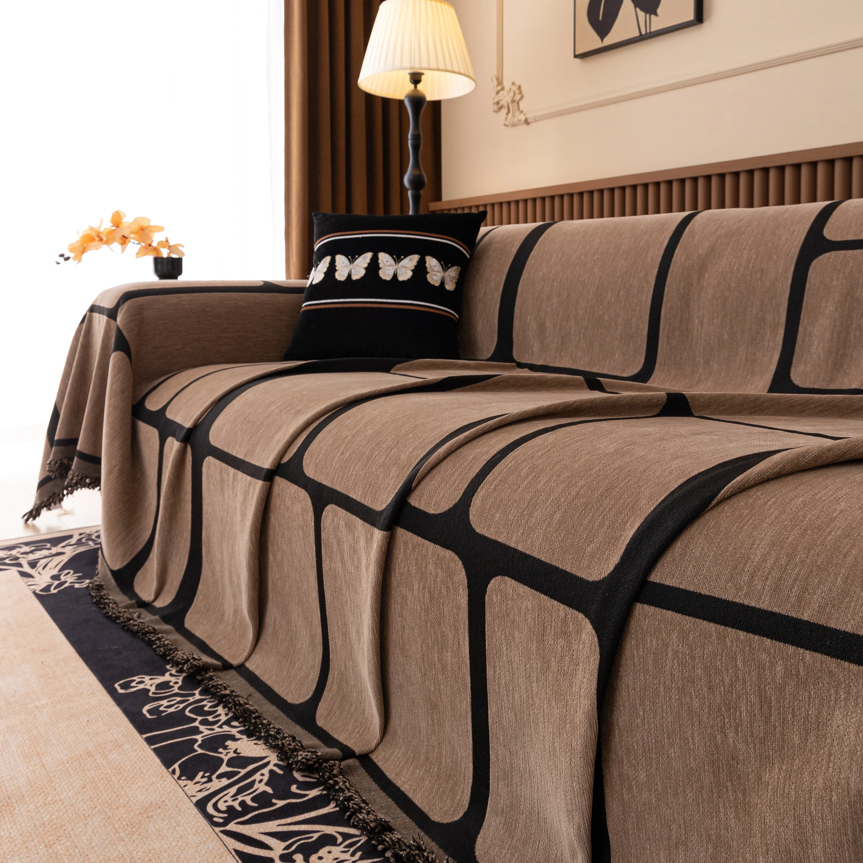 Modern Geometric Sofa Cover Decorative Couch Throw Blanket Furniture Protector - Image 44