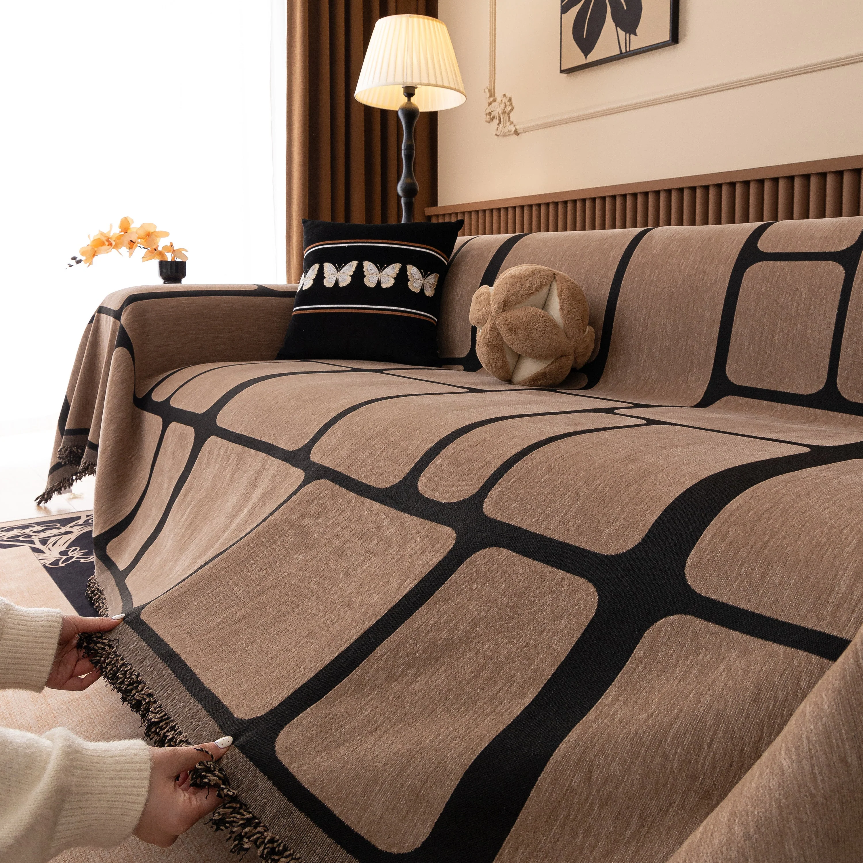 Modern Geometric Sofa Cover Decorative Couch Throw Blanket Furniture Protector - Image 45