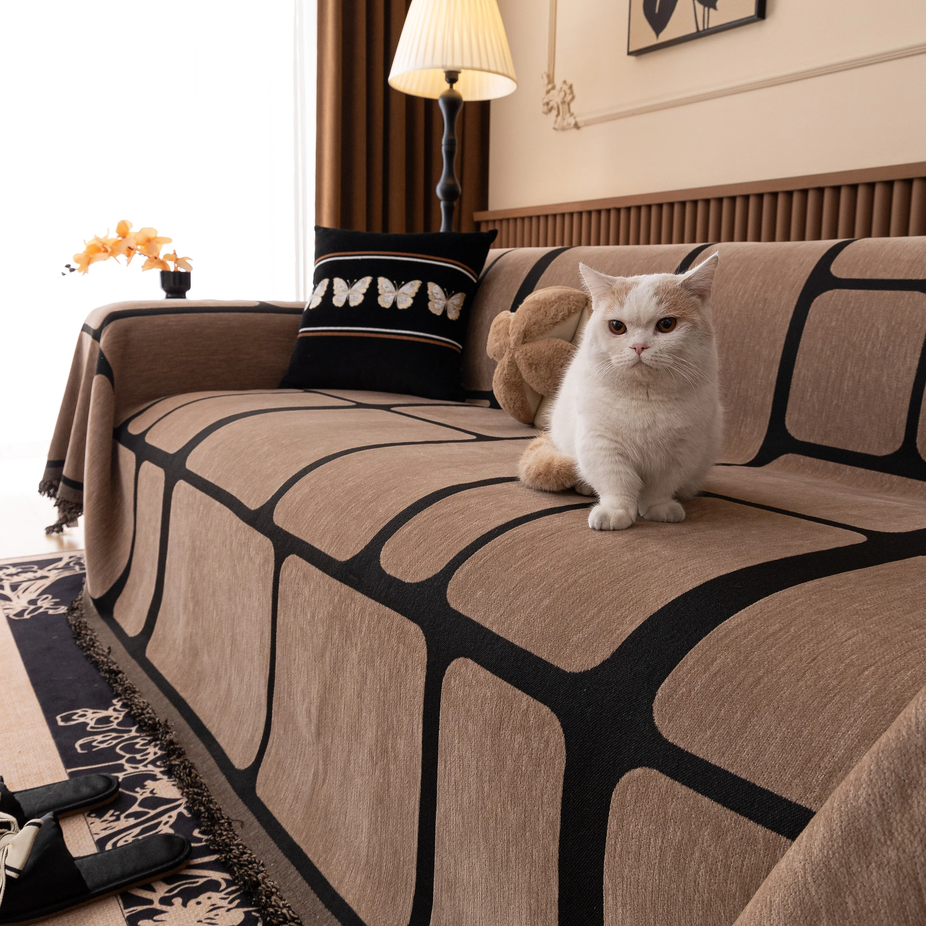 Modern Geometric Sofa Cover Decorative Couch Throw Blanket Furniture Protector - Image 47