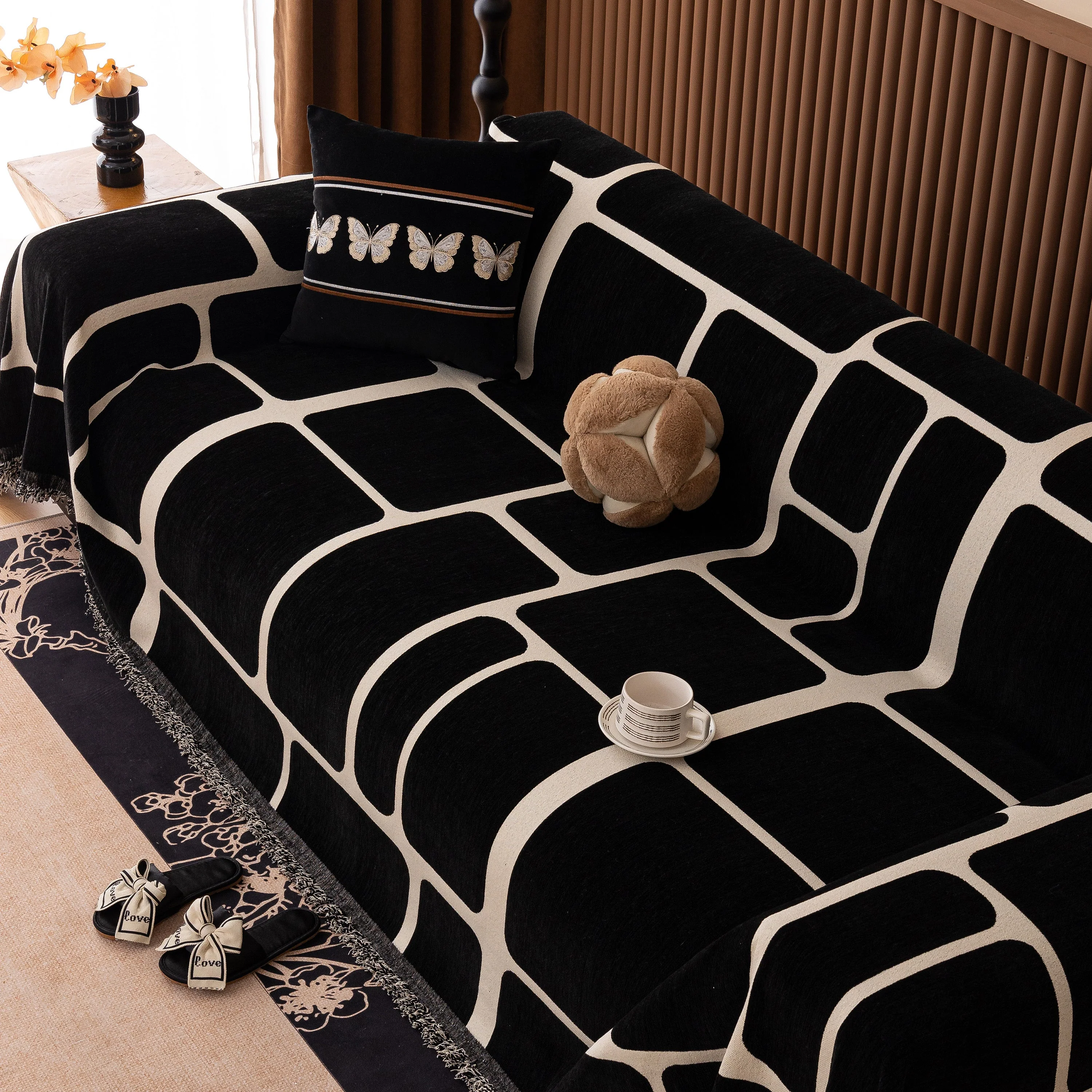 Modern Geometric Sofa Cover Decorative Couch Throw Blanket Furniture Protector - Image 5