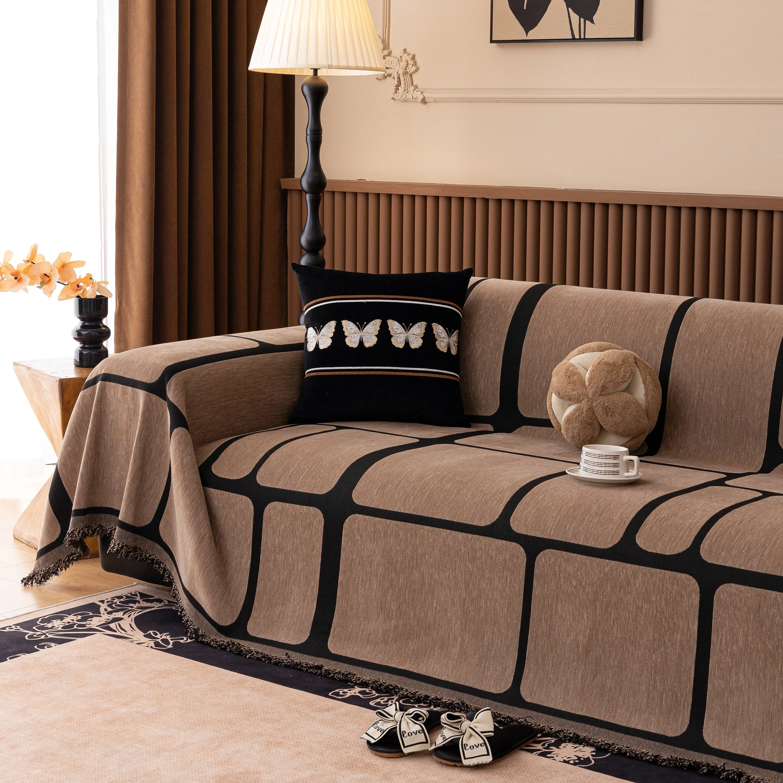 Modern Geometric Sofa Cover Decorative Couch Throw Blanket Furniture Protector - Image 50