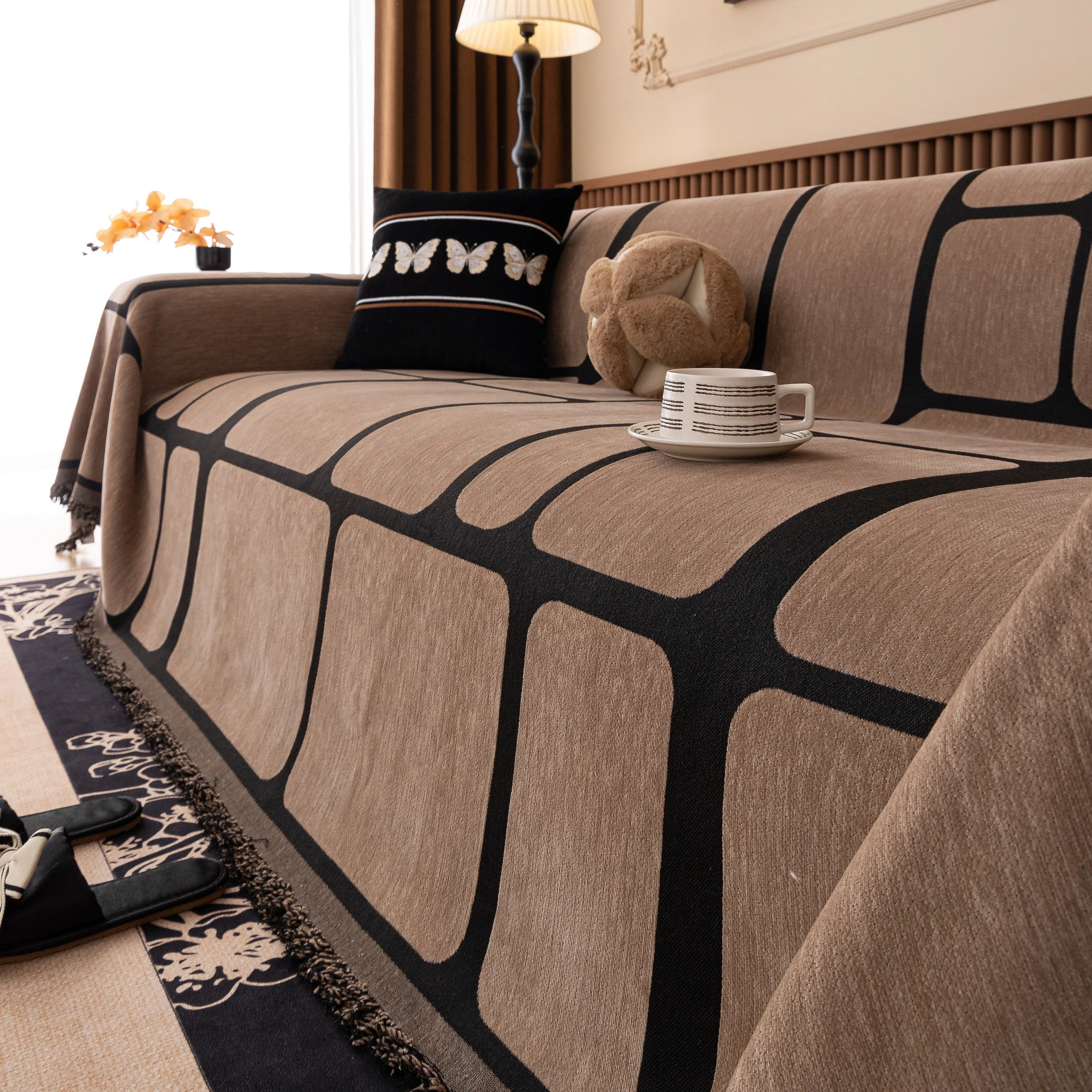 Modern Geometric Sofa Cover Decorative Couch Throw Blanket Furniture Protector - Image 51