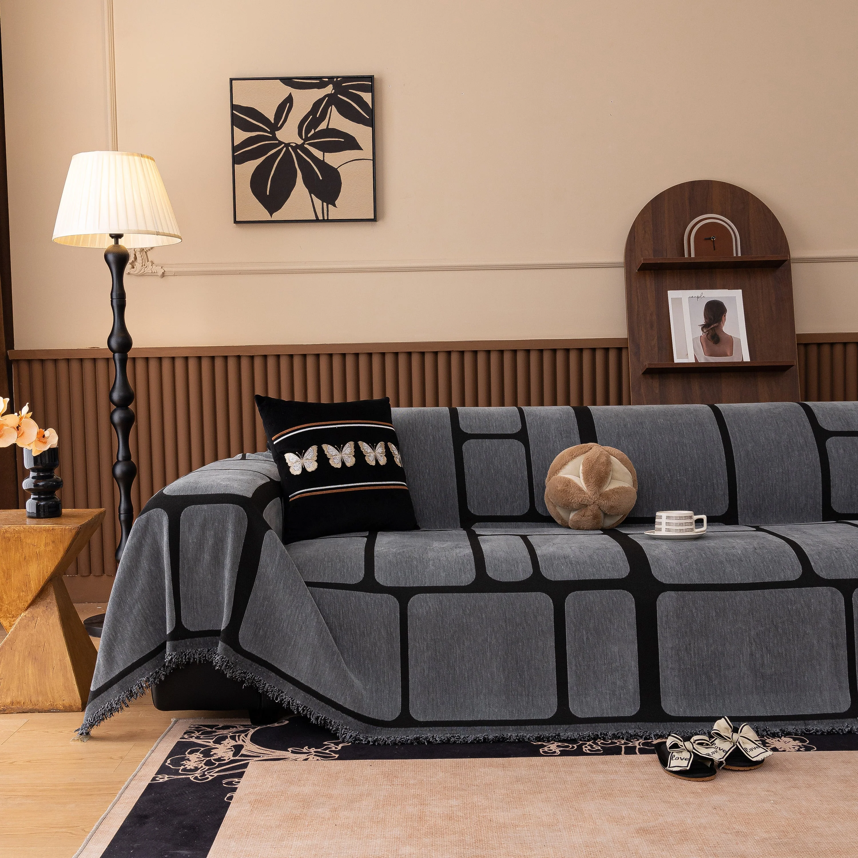Modern Geometric Sofa Cover Decorative Couch Throw Blanket Furniture Protector - Image 52