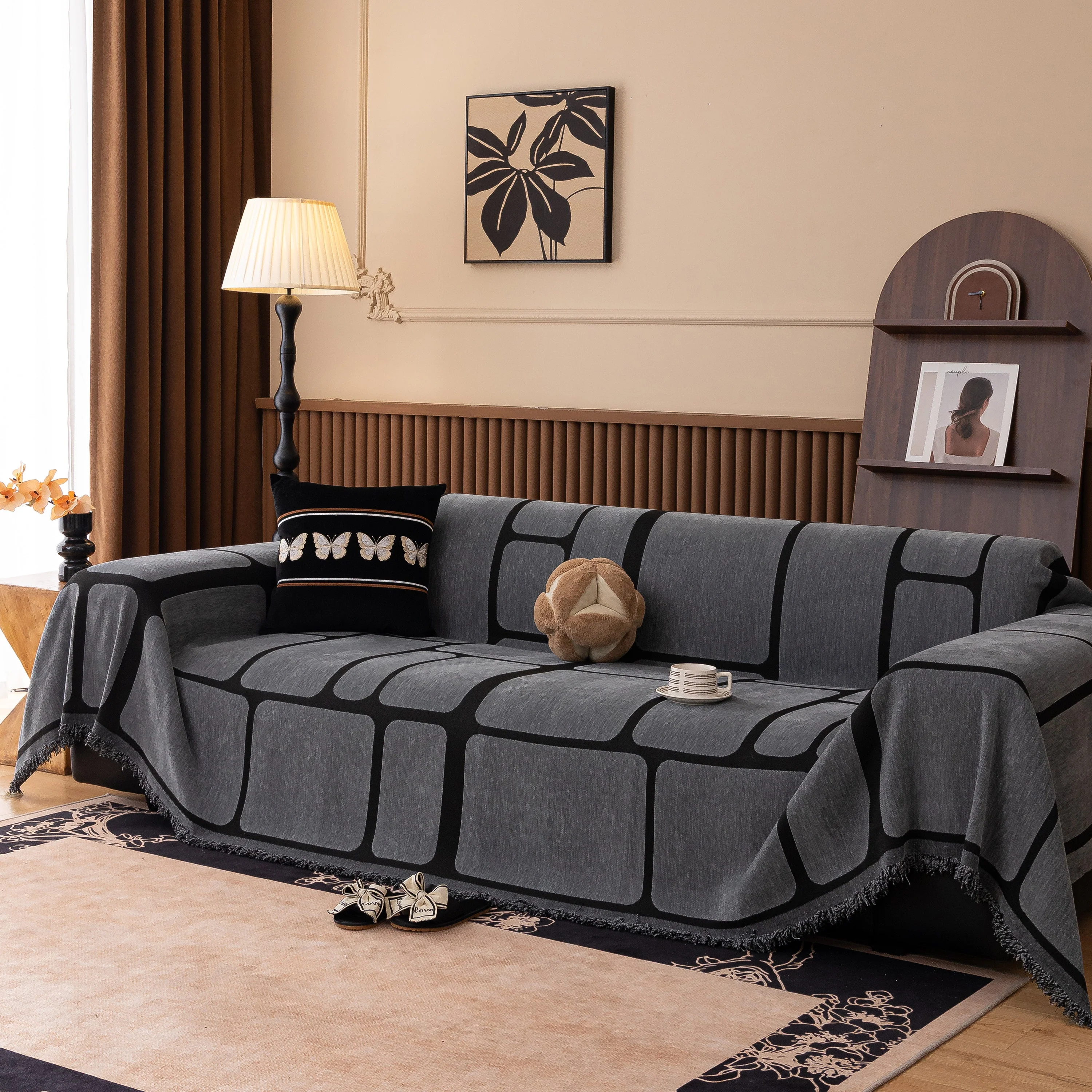Modern Geometric Sofa Cover Decorative Couch Throw Blanket Furniture Protector - Image 53
