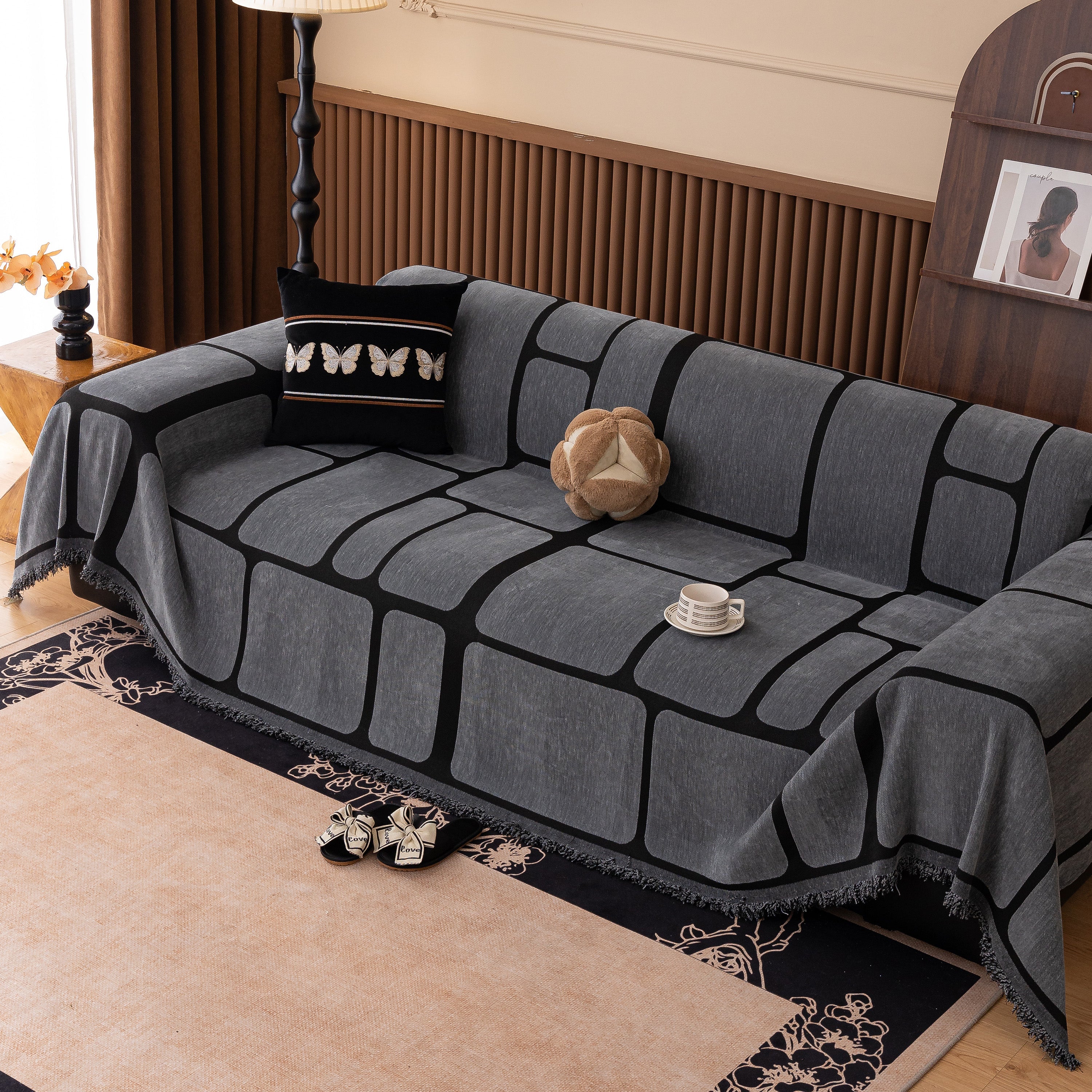 Modern Geometric Sofa Cover Decorative Couch Throw Blanket Furniture Protector - Image 54