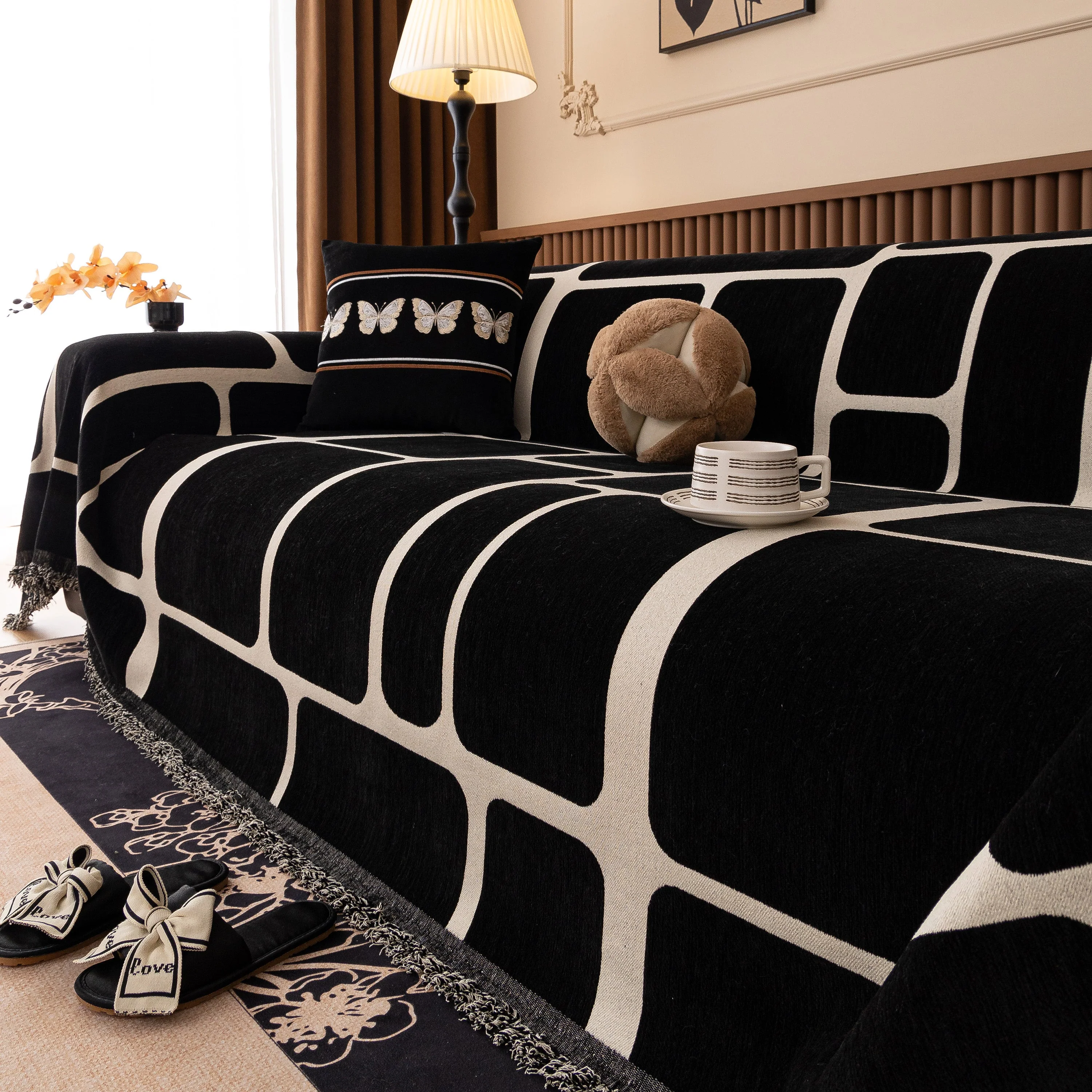 Modern Geometric Sofa Cover Decorative Couch Throw Blanket Furniture Protector - Image 6