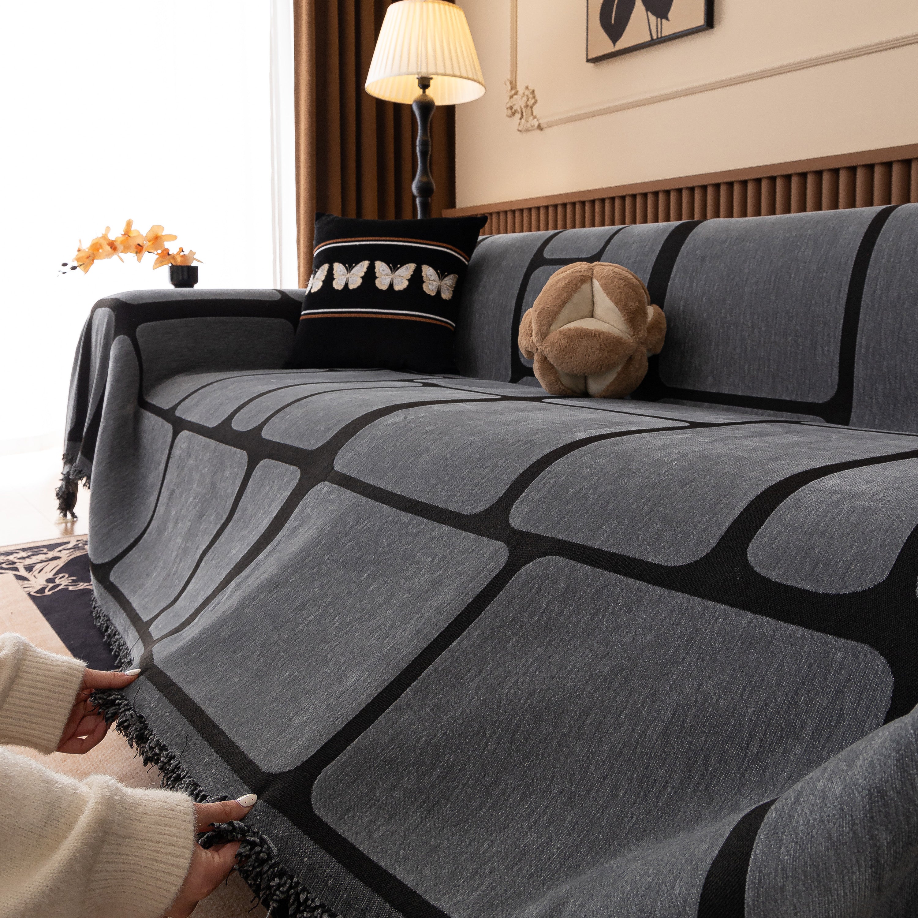 Modern Geometric Sofa Cover Decorative Couch Throw Blanket Furniture Protector - Image 63