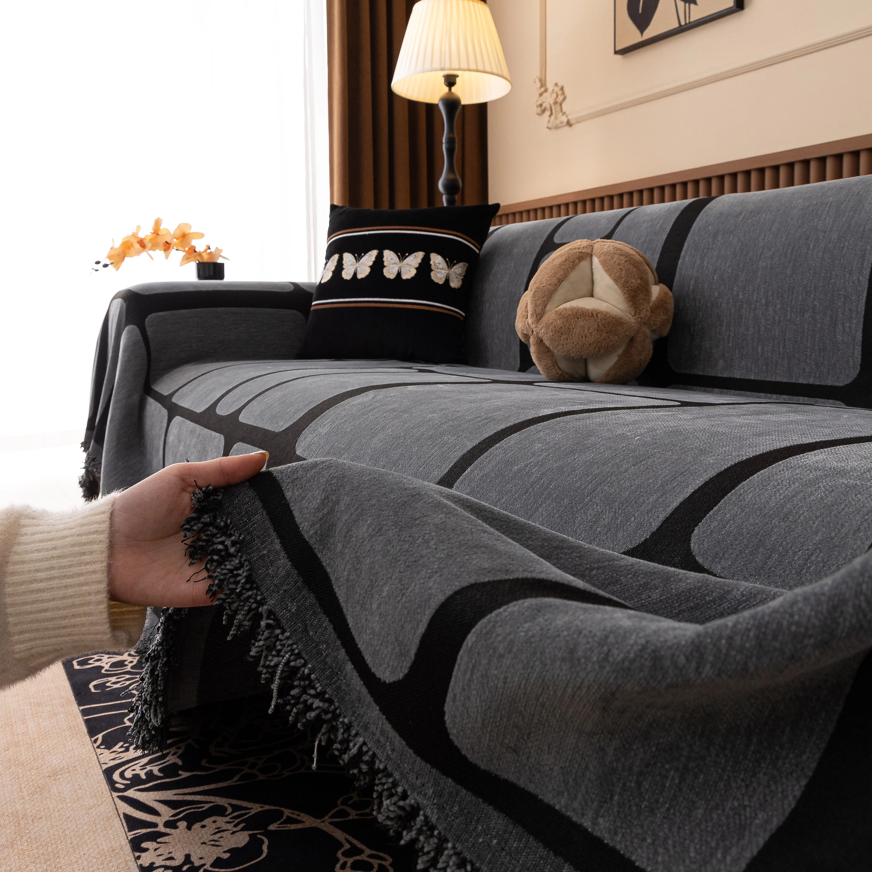 Modern Geometric Sofa Cover Decorative Couch Throw Blanket Furniture Protector - Image 64