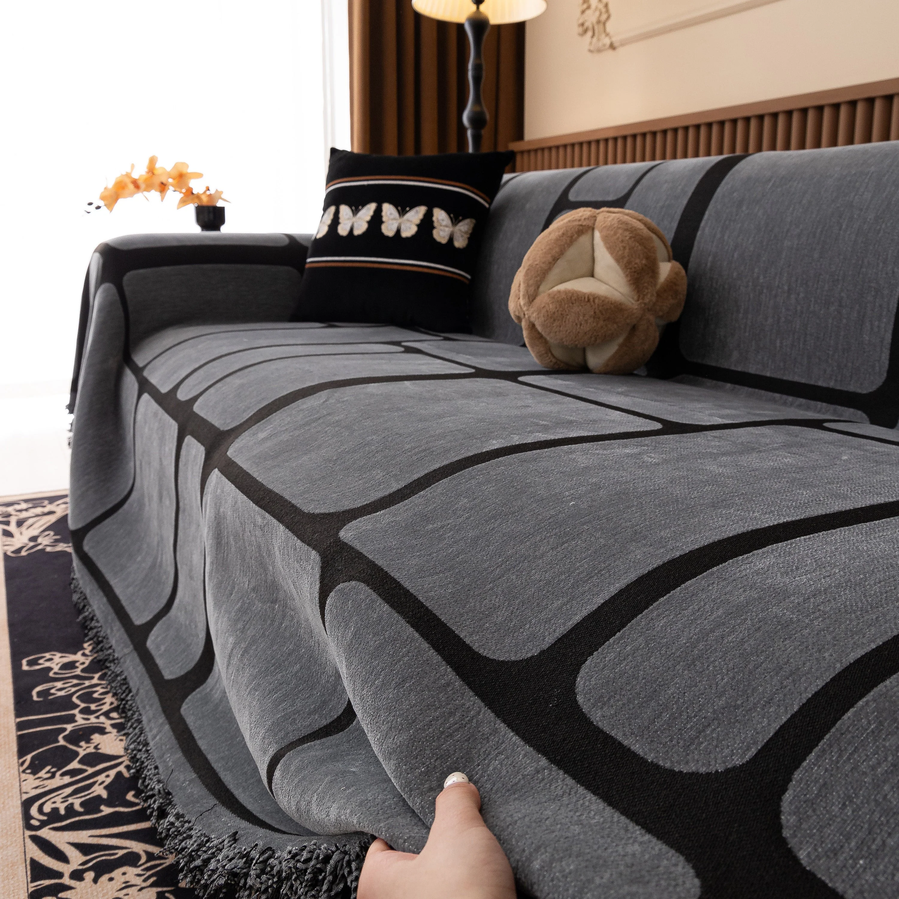 Modern Geometric Sofa Cover Decorative Couch Throw Blanket Furniture Protector - Image 65