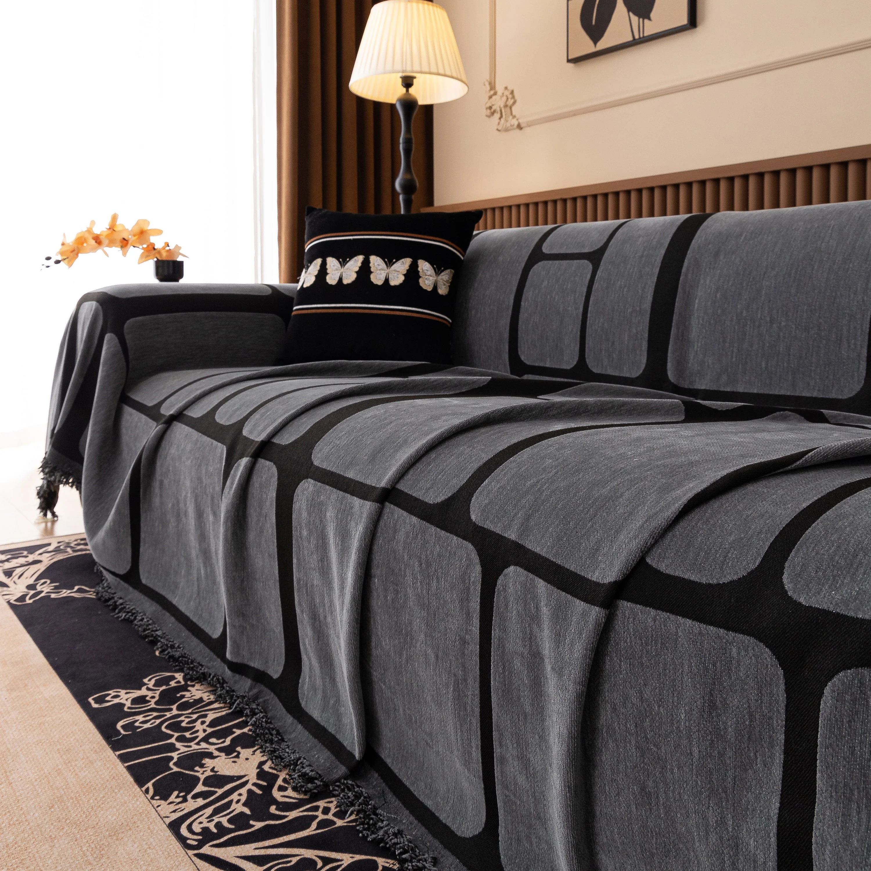 Modern Geometric Sofa Cover Decorative Couch Throw Blanket Furniture Protector - Image 67