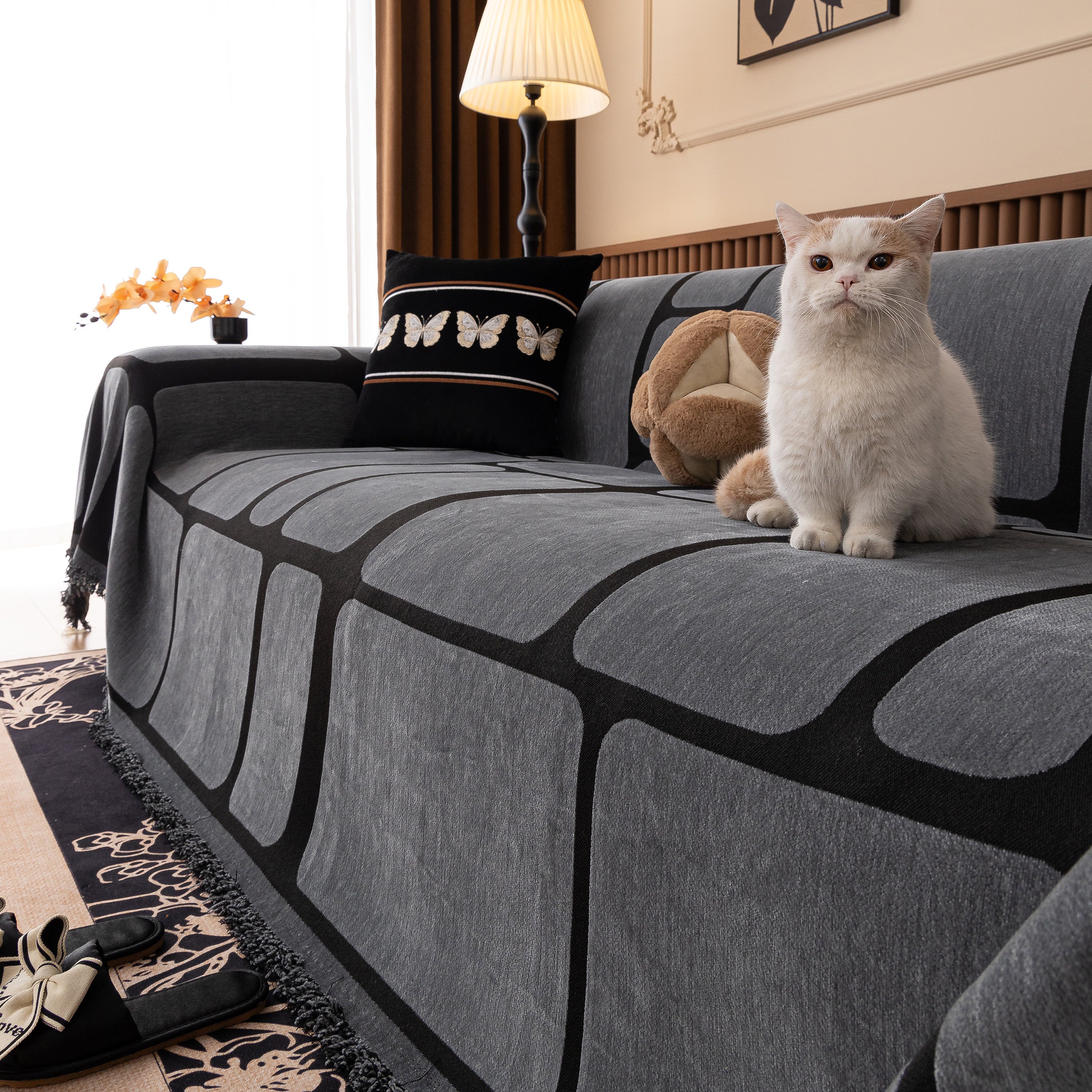 Modern Geometric Sofa Cover Decorative Couch Throw Blanket Furniture Protector - Image 68