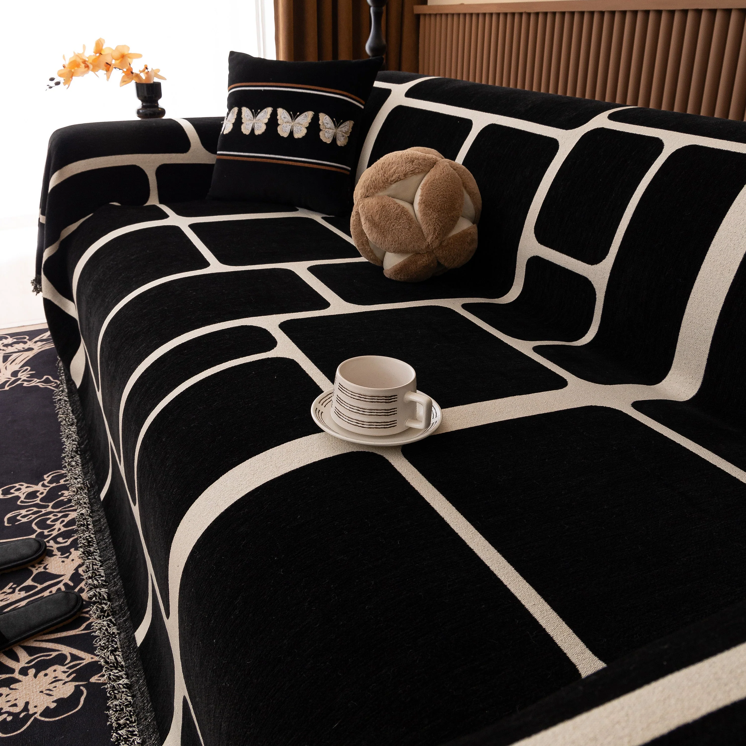 Modern Geometric Sofa Cover Decorative Couch Throw Blanket Furniture Protector - Image 7