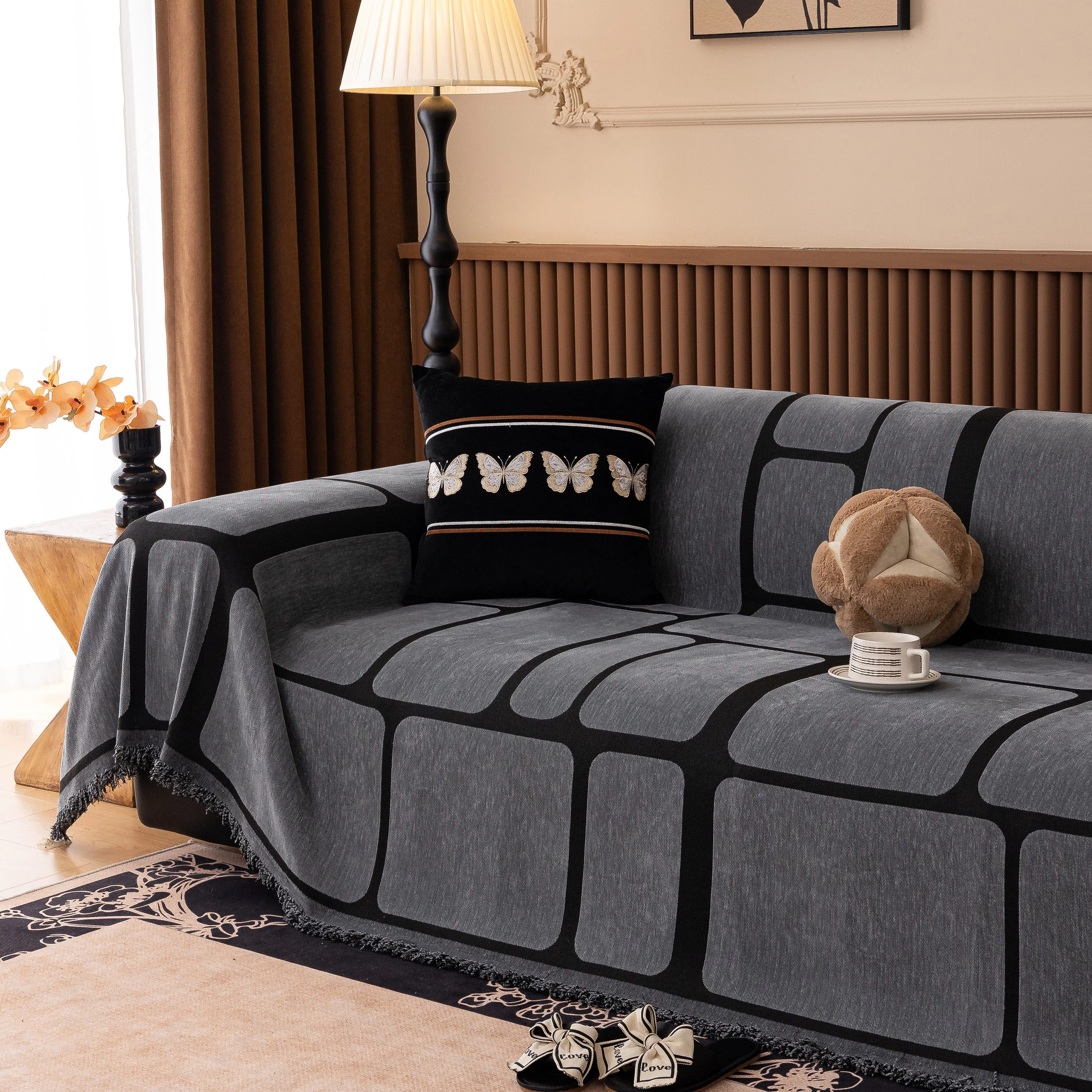 Modern Geometric Sofa Cover Decorative Couch Throw Blanket Furniture Protector - Image 70