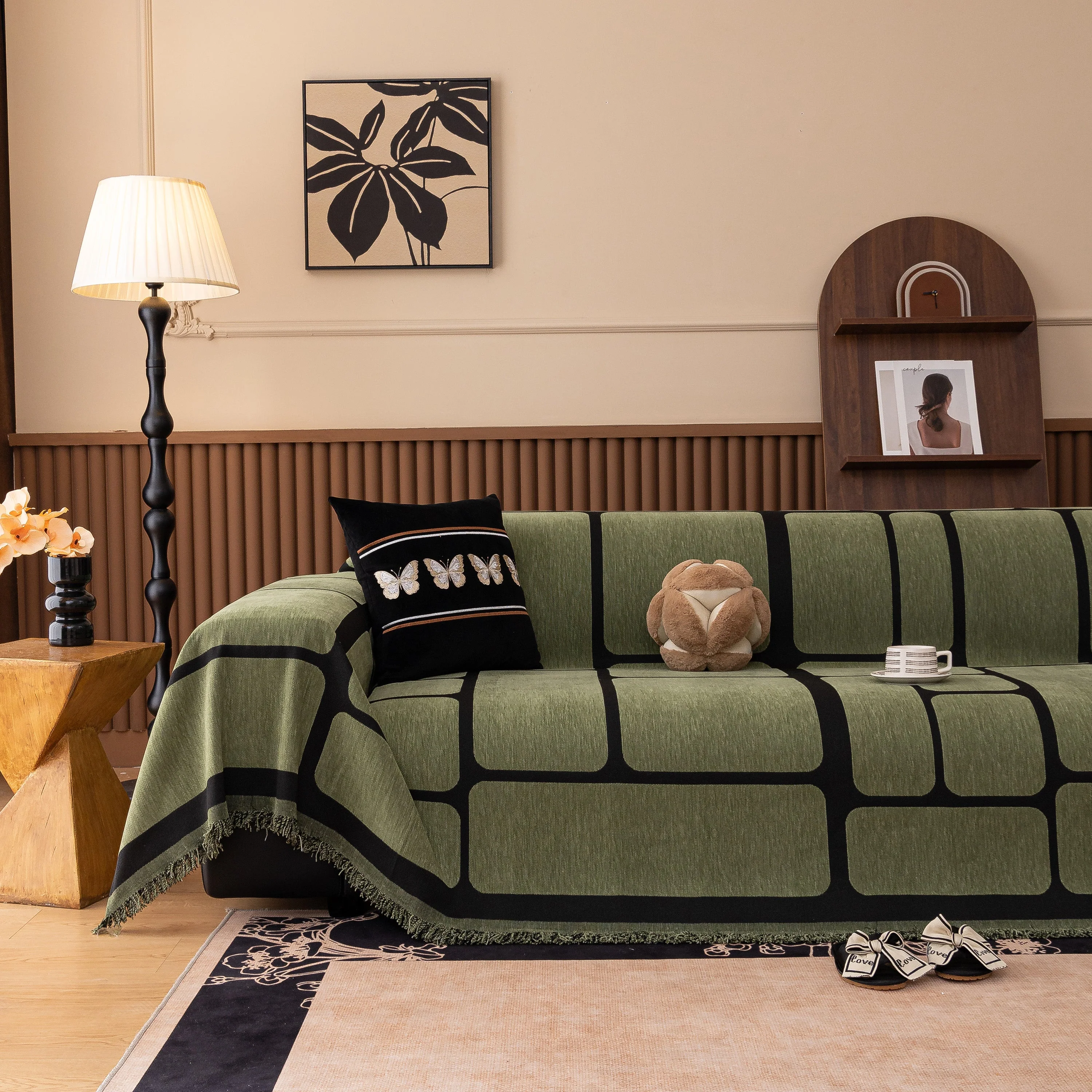 Modern Geometric Sofa Cover Decorative Couch Throw Blanket Furniture Protector - Image 75