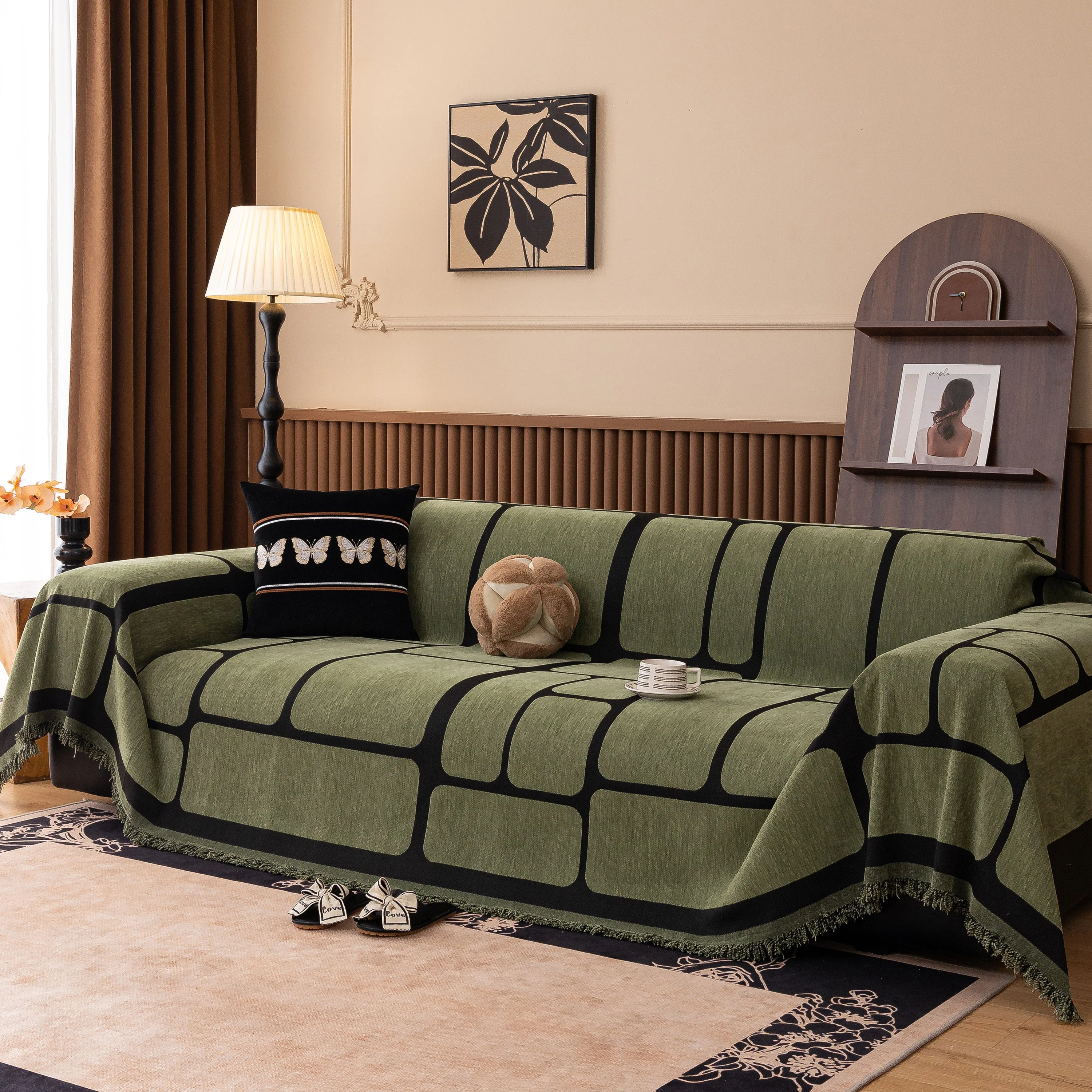 Modern Geometric Sofa Cover Decorative Couch Throw Blanket Furniture Protector - Image 76