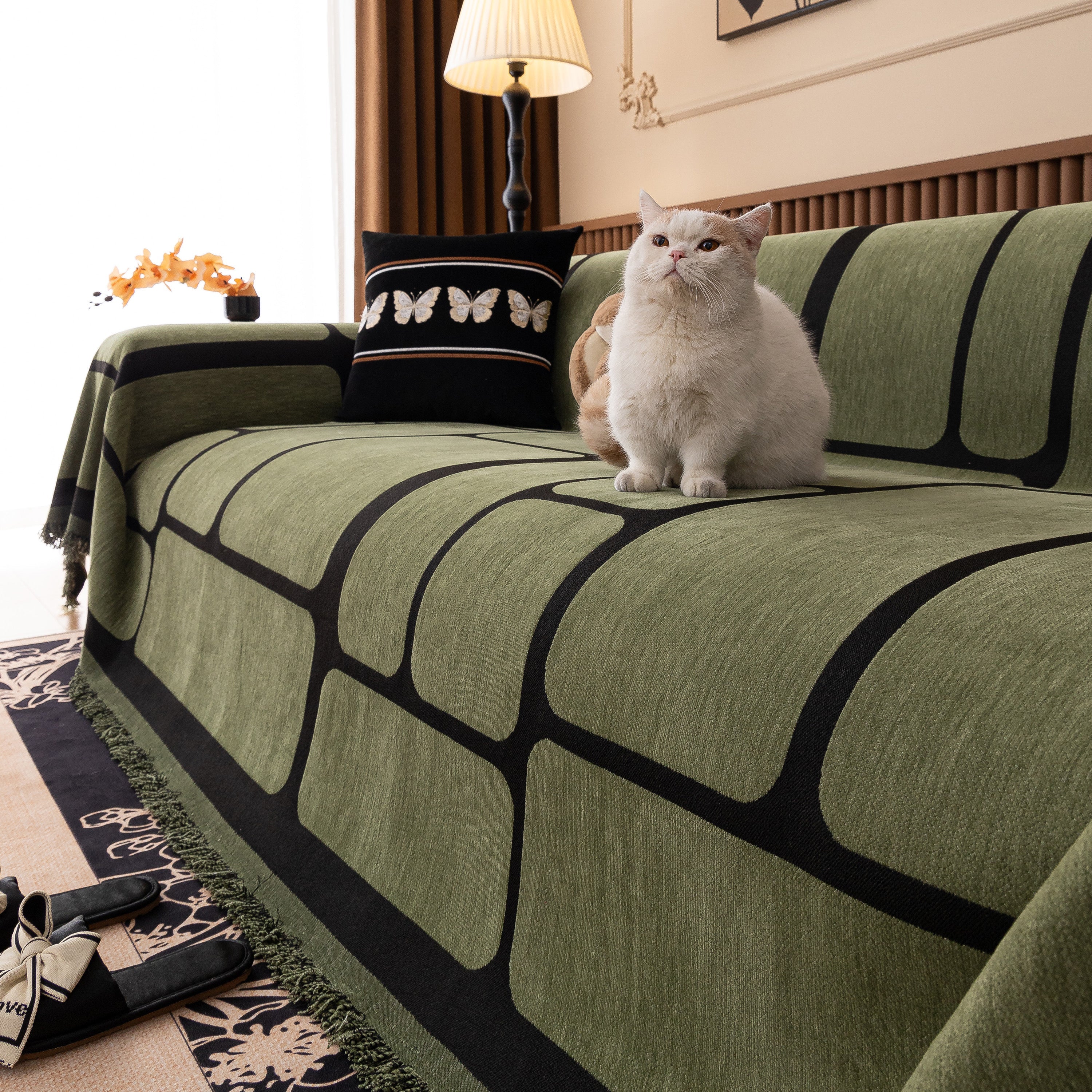 Modern Geometric Sofa Cover Decorative Couch Throw Blanket Furniture Protector - Image 85