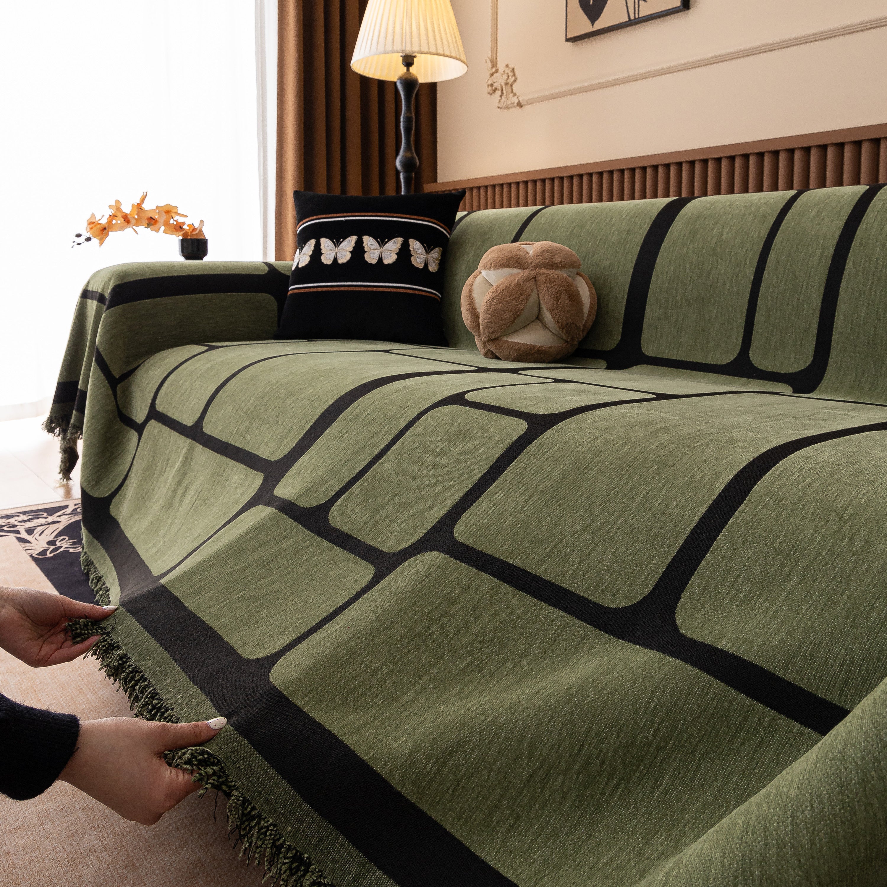 Modern Geometric Sofa Cover Decorative Couch Throw Blanket Furniture Protector - Image 89