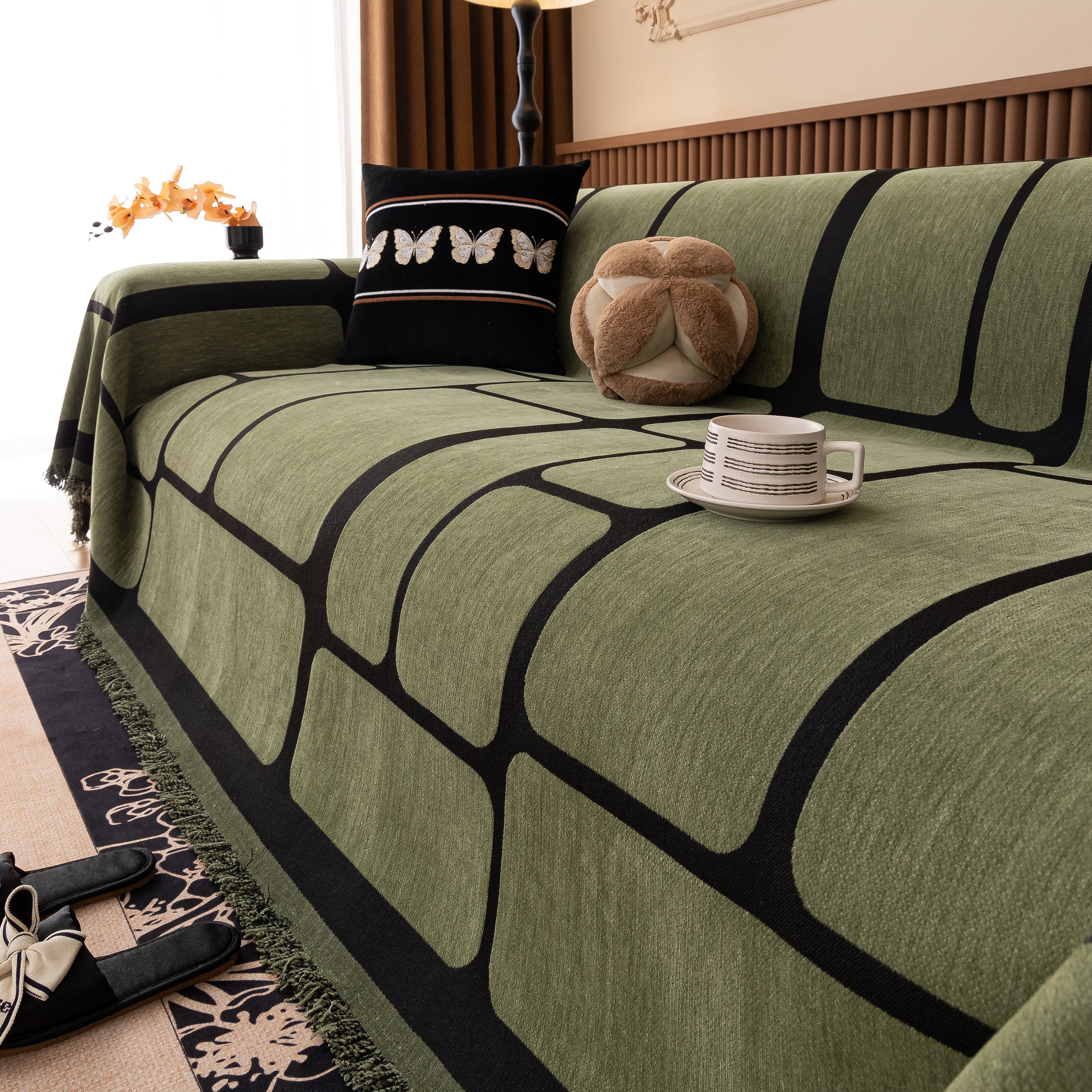 Modern Geometric Sofa Cover Decorative Couch Throw Blanket Furniture Protector - Image 91