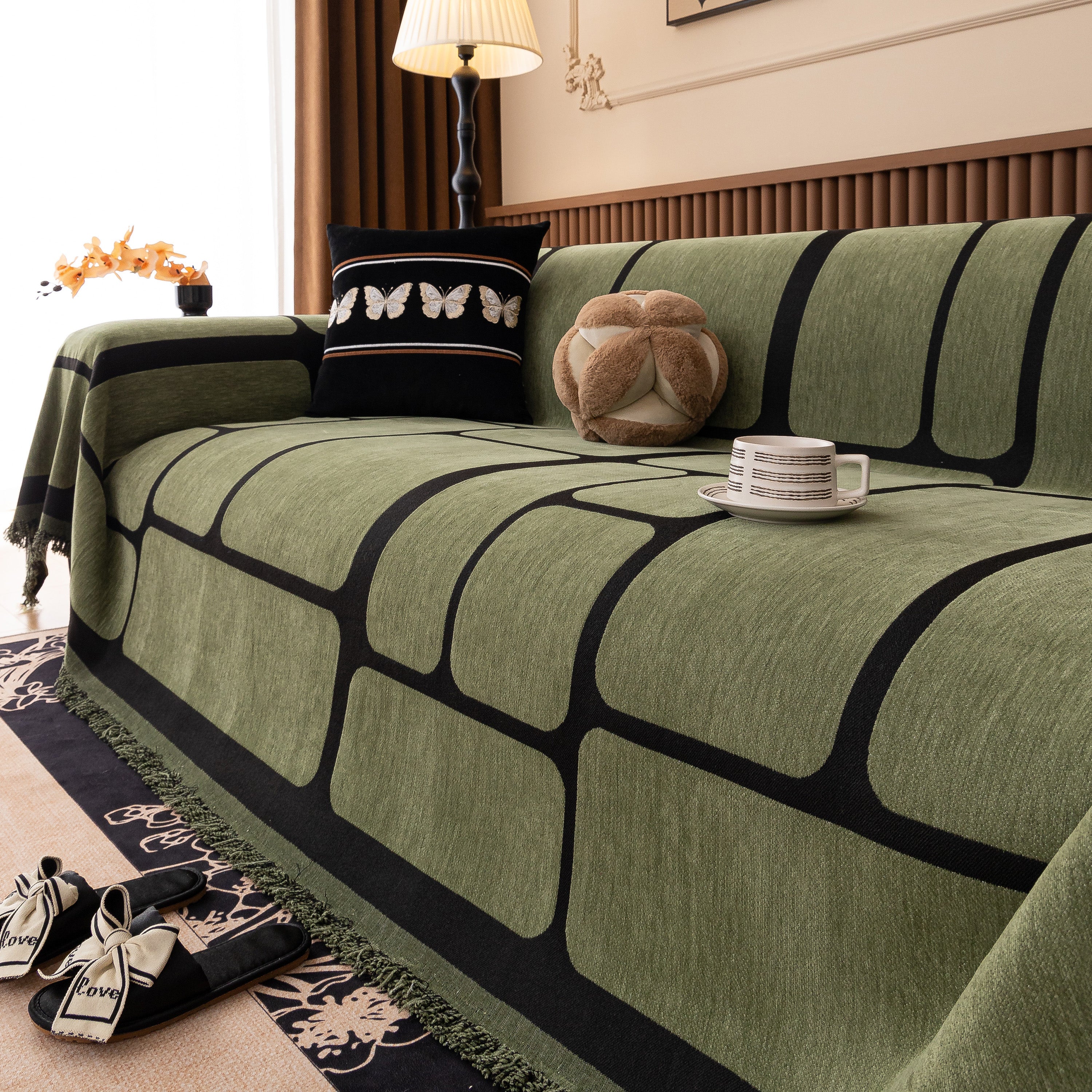 Modern Geometric Sofa Cover Decorative Couch Throw Blanket Furniture Protector - Image 92