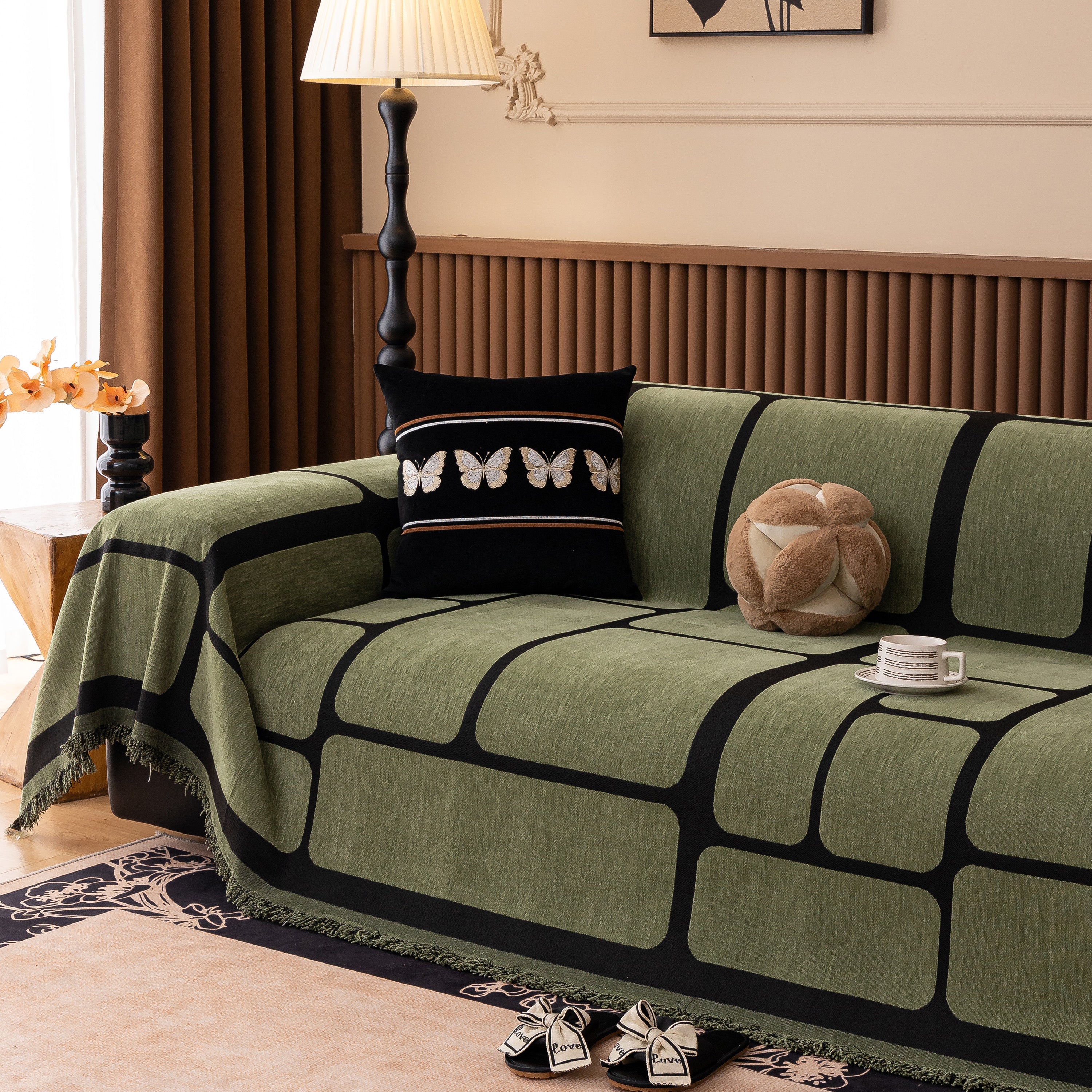 Modern Geometric Sofa Cover Decorative Couch Throw Blanket Furniture Protector - Image 95