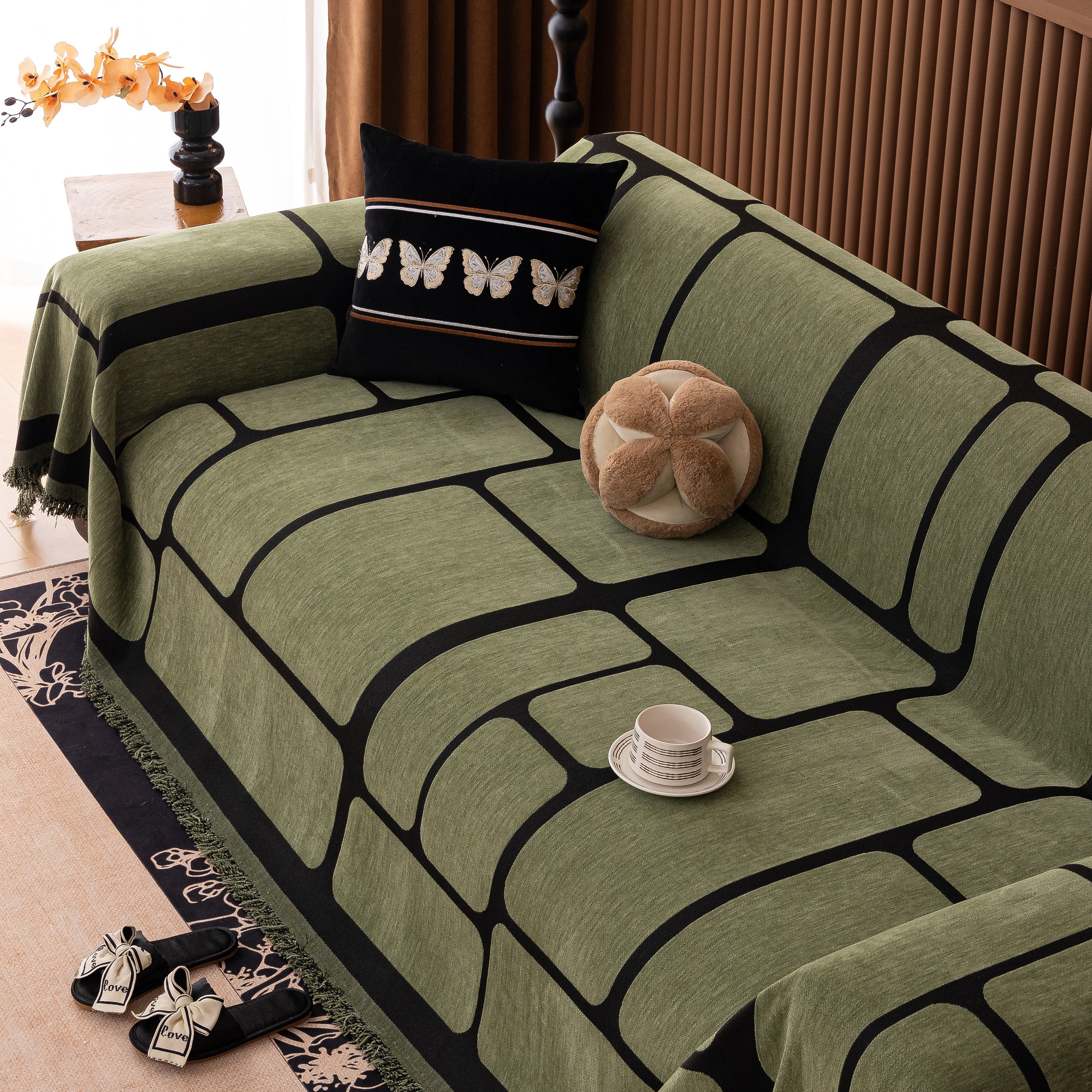 Modern Geometric Sofa Cover Decorative Couch Throw Blanket Furniture Protector - Image 97
