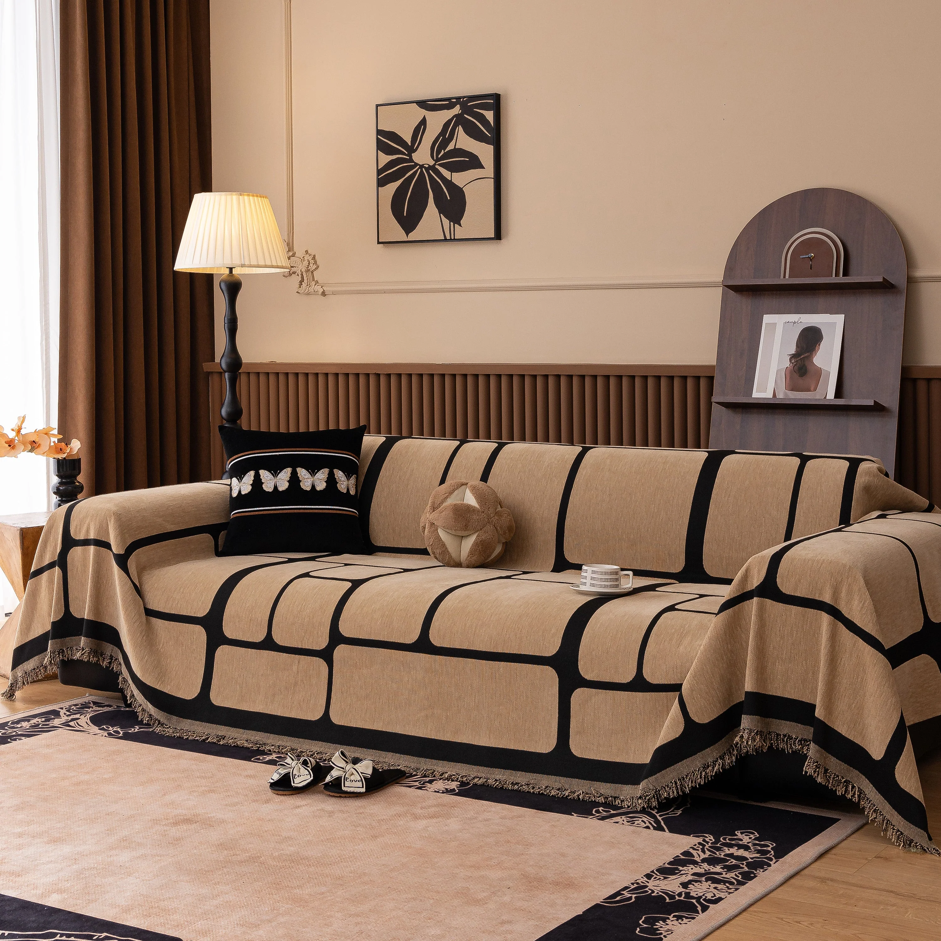 Modern Geometric Sofa Cover Decorative Couch Throw Blanket Furniture Protector - Image 99