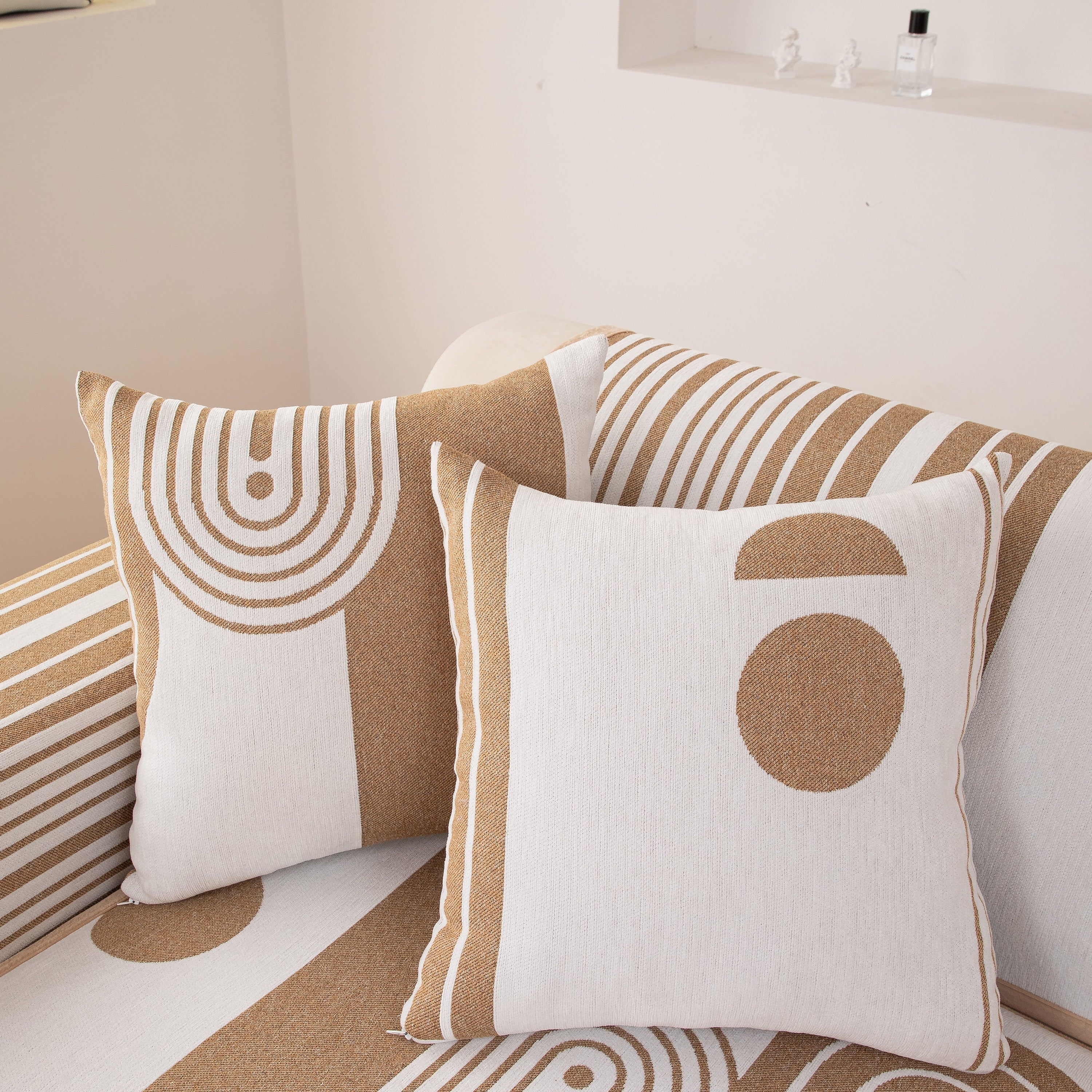 Modern Geometric Sofa Cover - Thick Woven, Pet Friendly, Stylish Couch Protector - Image 24