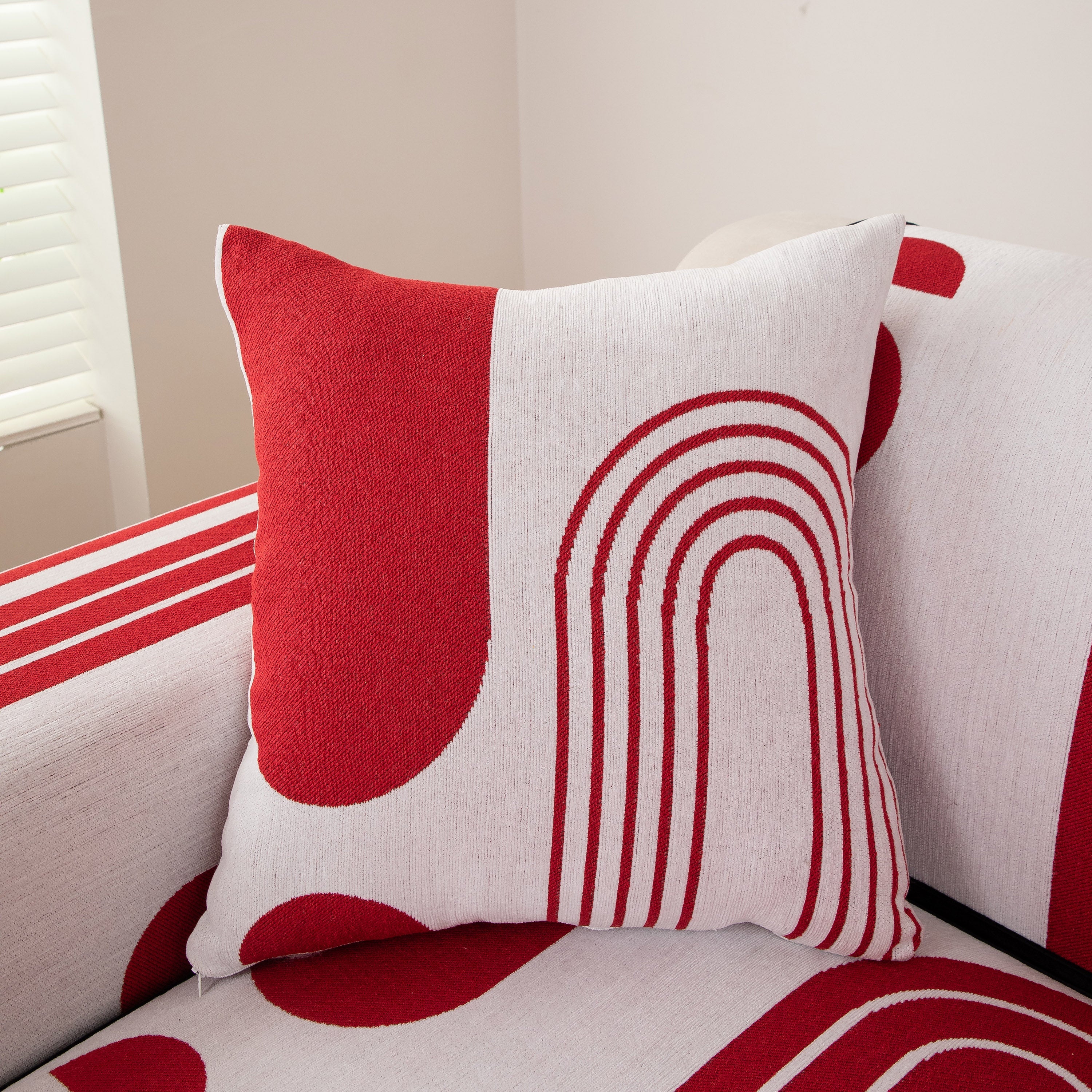 Modern Geometric Sofa Cover - Thick Woven, Pet Friendly, Stylish Couch Protector - Image 38