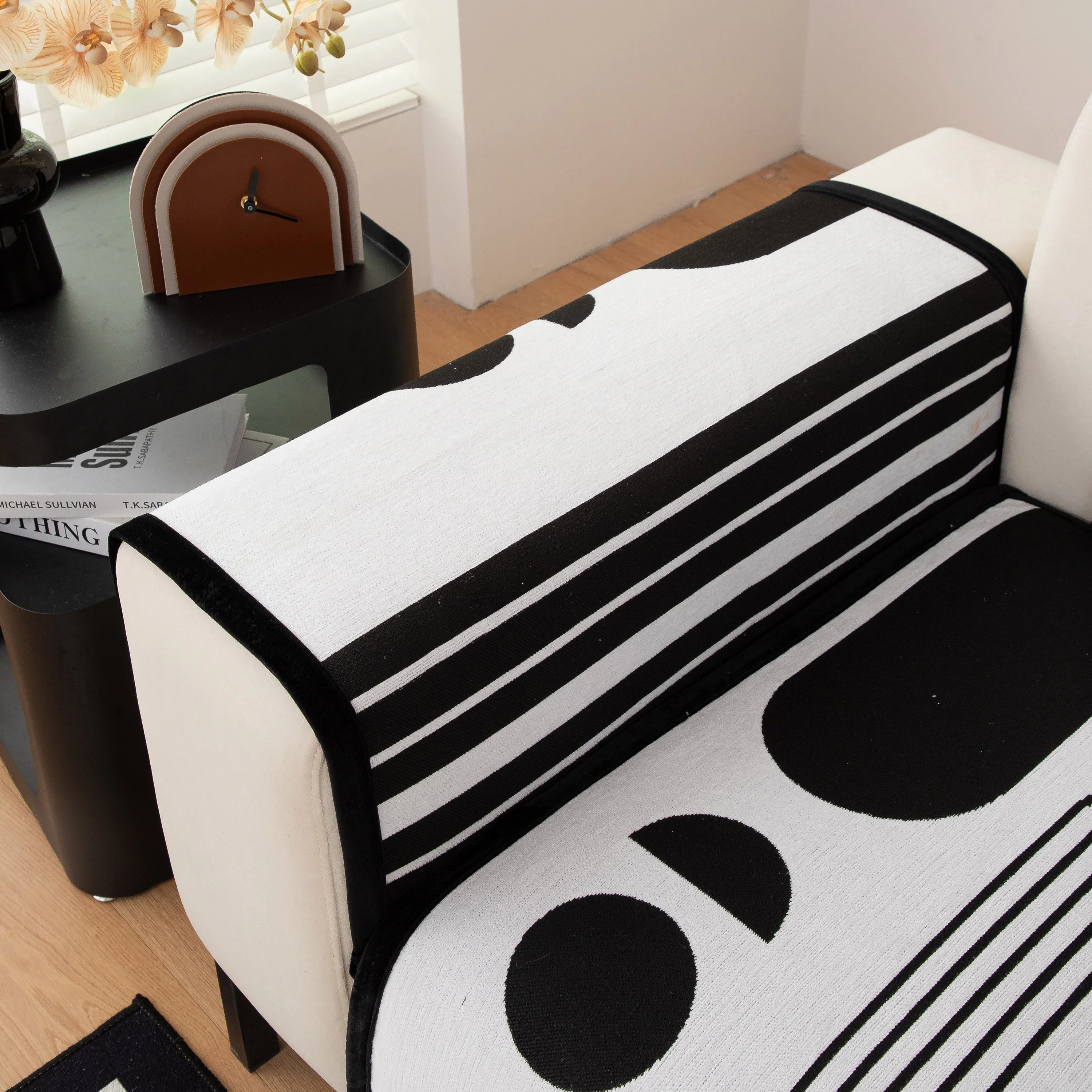 Modern Geometric Sofa Cover - Thick Woven, Pet Friendly, Stylish Couch Protector - Image 8