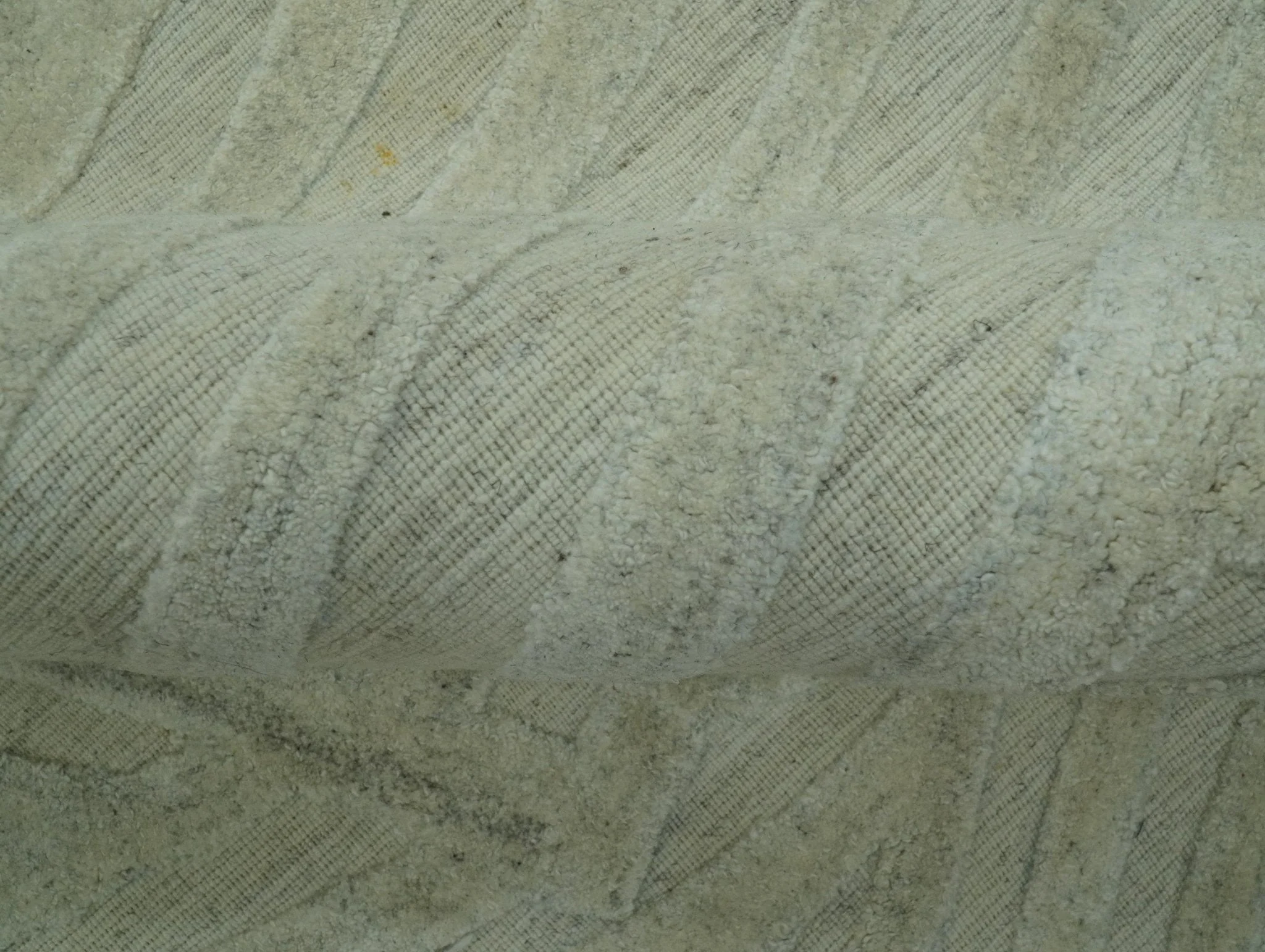 Modern Geometrical Pattern Silver Hand Knotted 10x13 Wool Area Rug - Image 8
