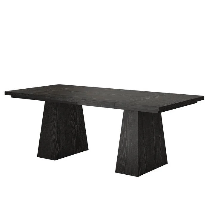 Modern Home Office Computer Desk Workstation in Black Wood Finish - Image 2