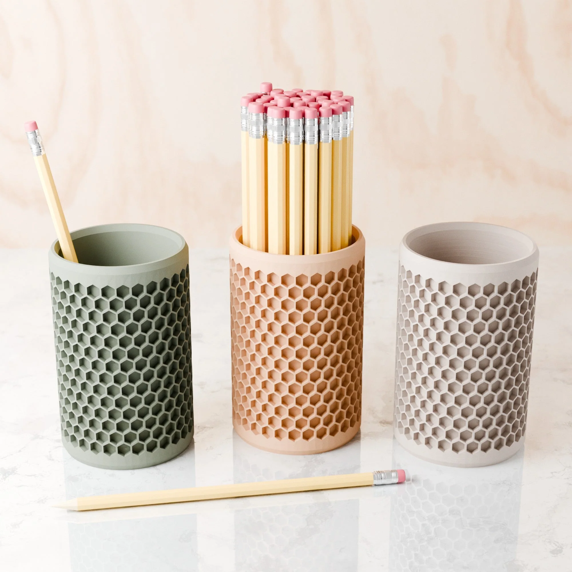 Modern Honeycomb Pencil Holder - Image 7