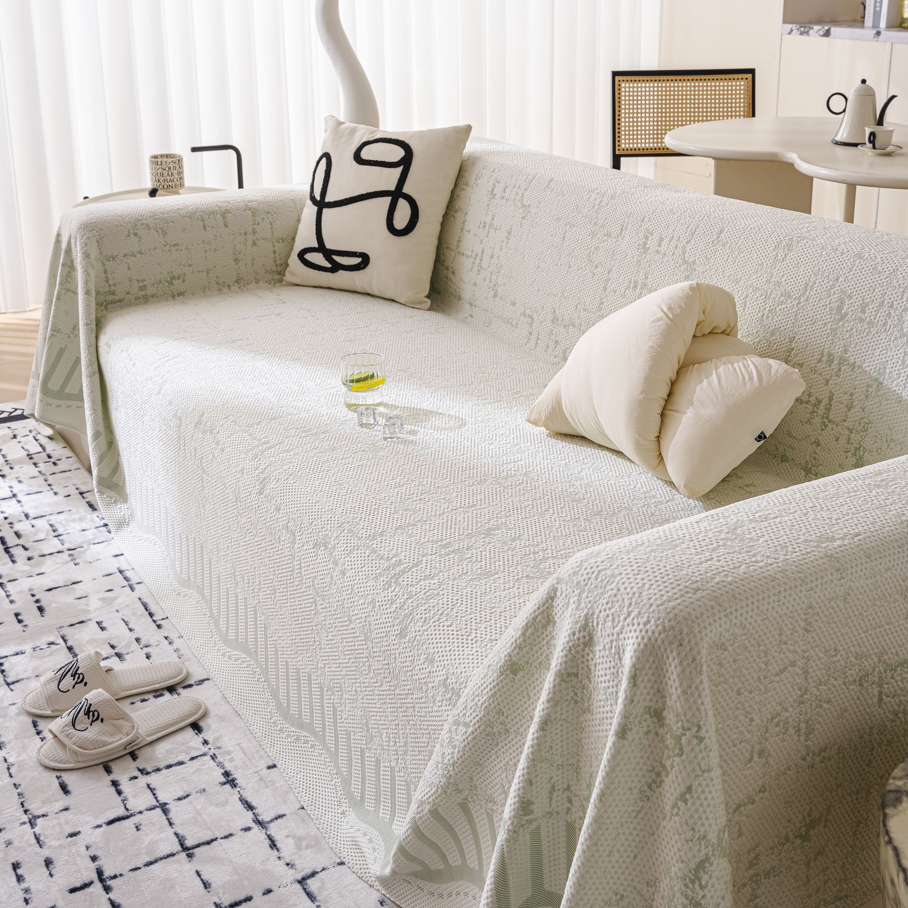 Modern Light Luxury Silky Smooth Couch Throw Protector, Washable Furniture Protector - Image 30