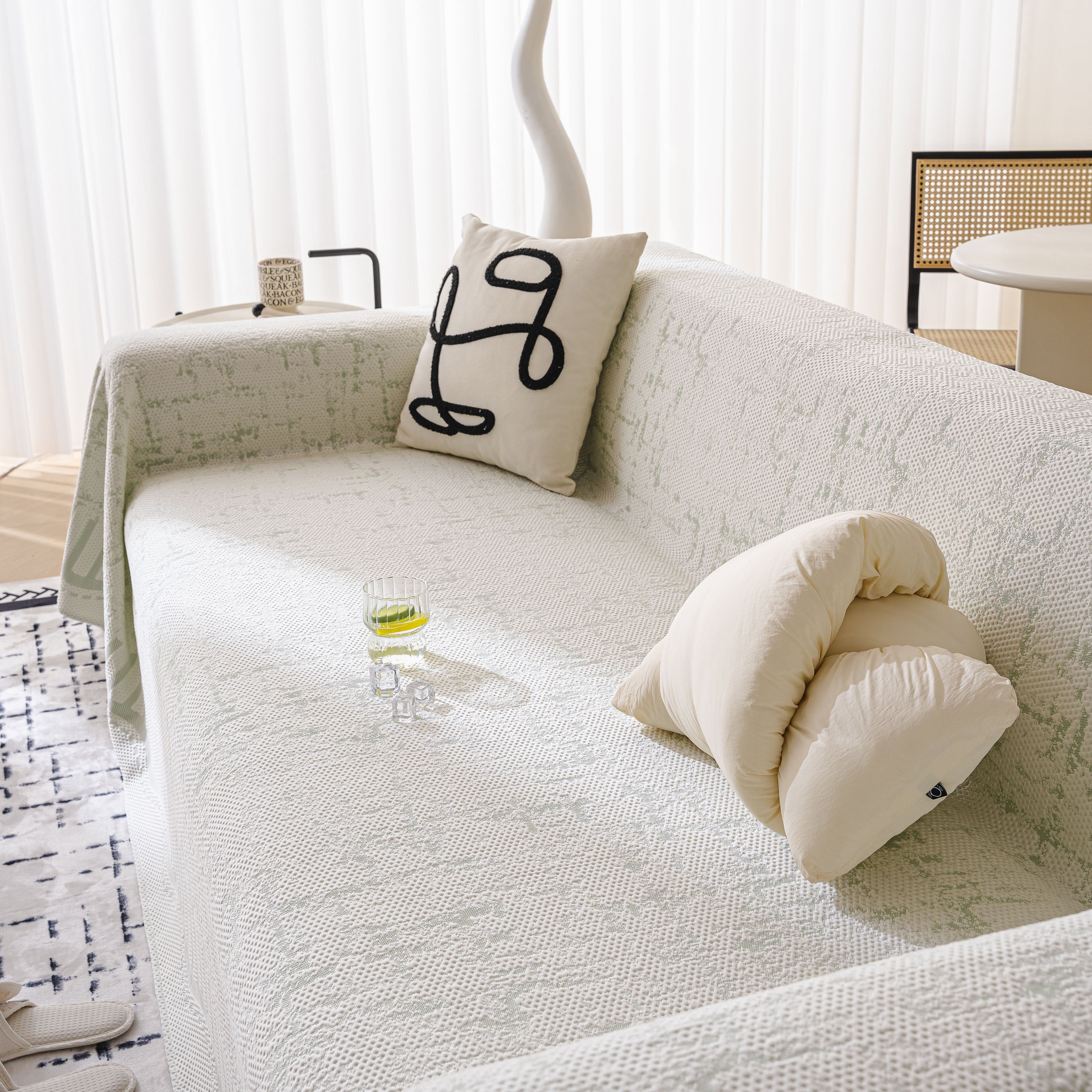 Modern Light Luxury Silky Smooth Couch Throw Protector, Washable Furniture Protector - Image 31