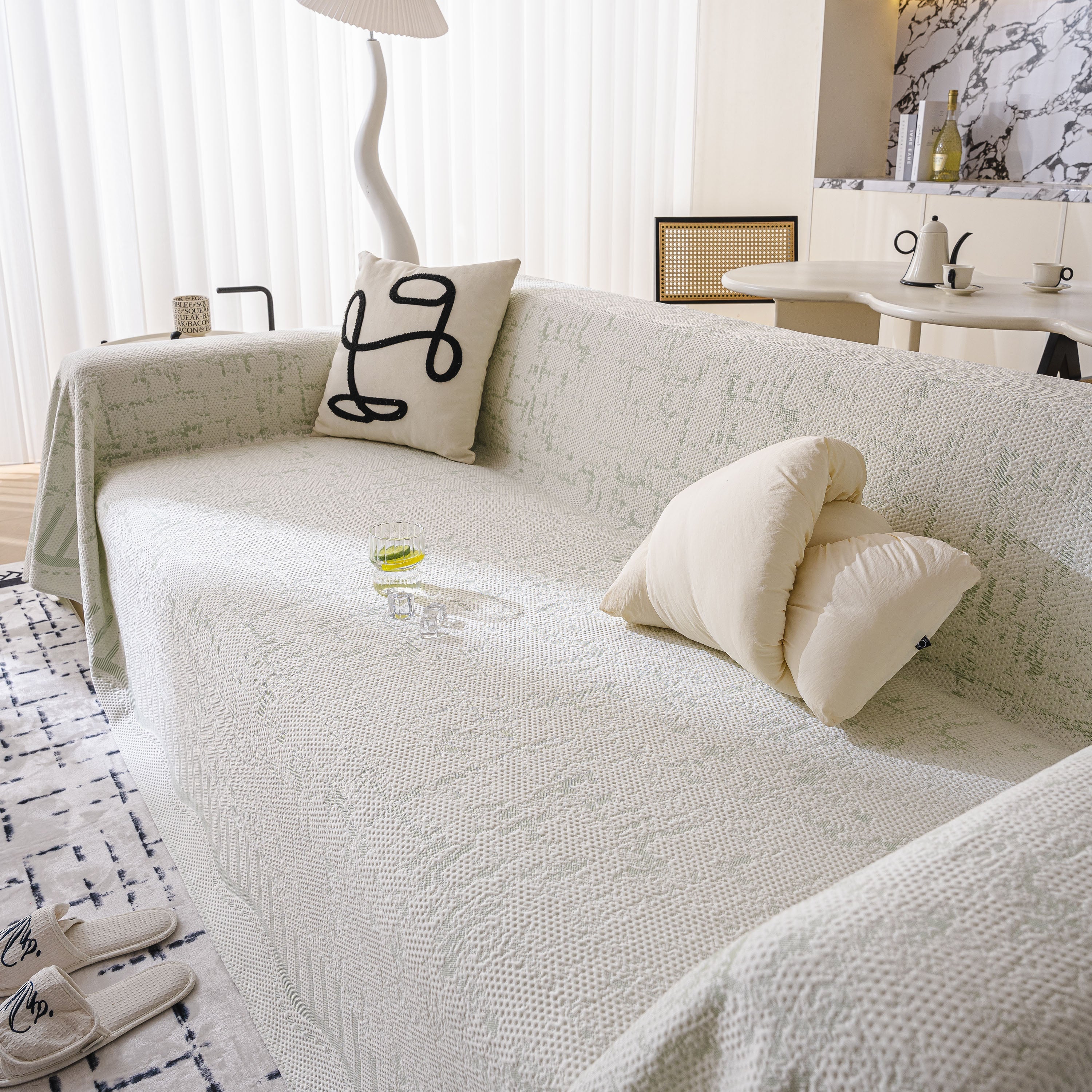 Modern Light Luxury Silky Smooth Couch Throw Protector, Washable Furniture Protector - Image 35